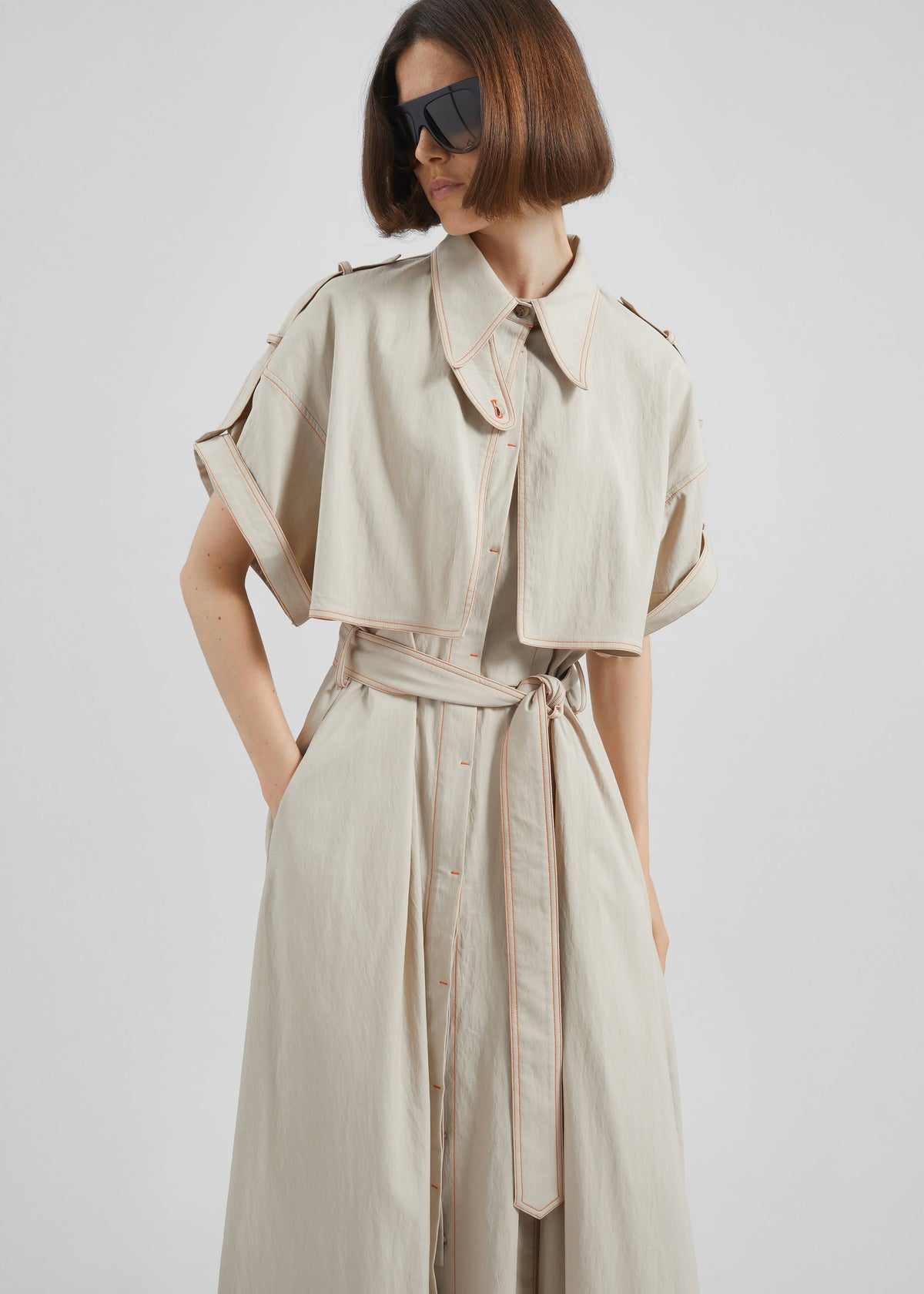 Everset Trench Dress - Beige - 4