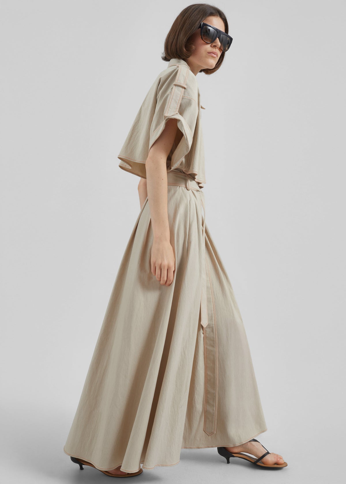 Everset Trench Dress - Beige - 1