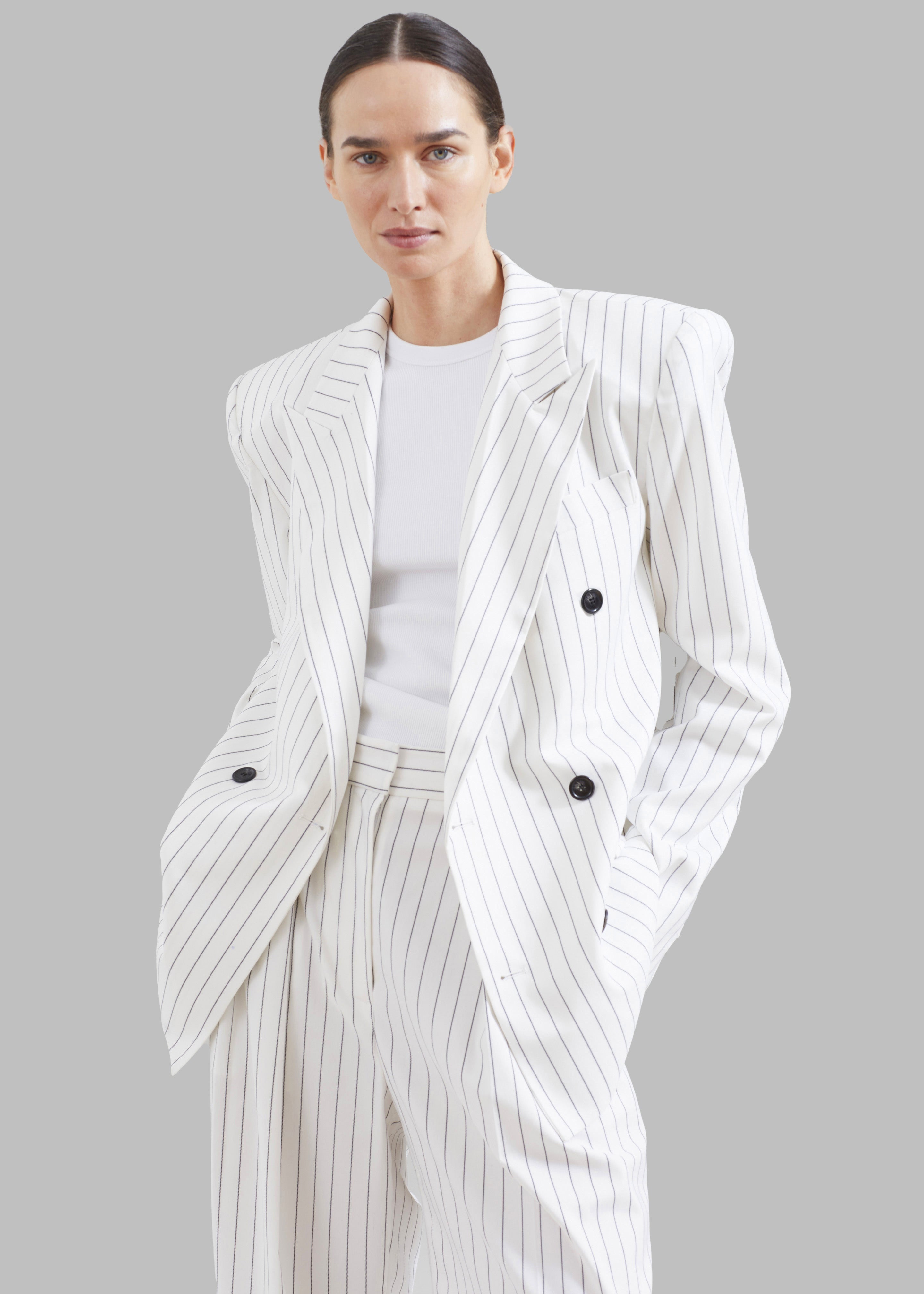 Fargo Oversized Padded Blazer - White - 9