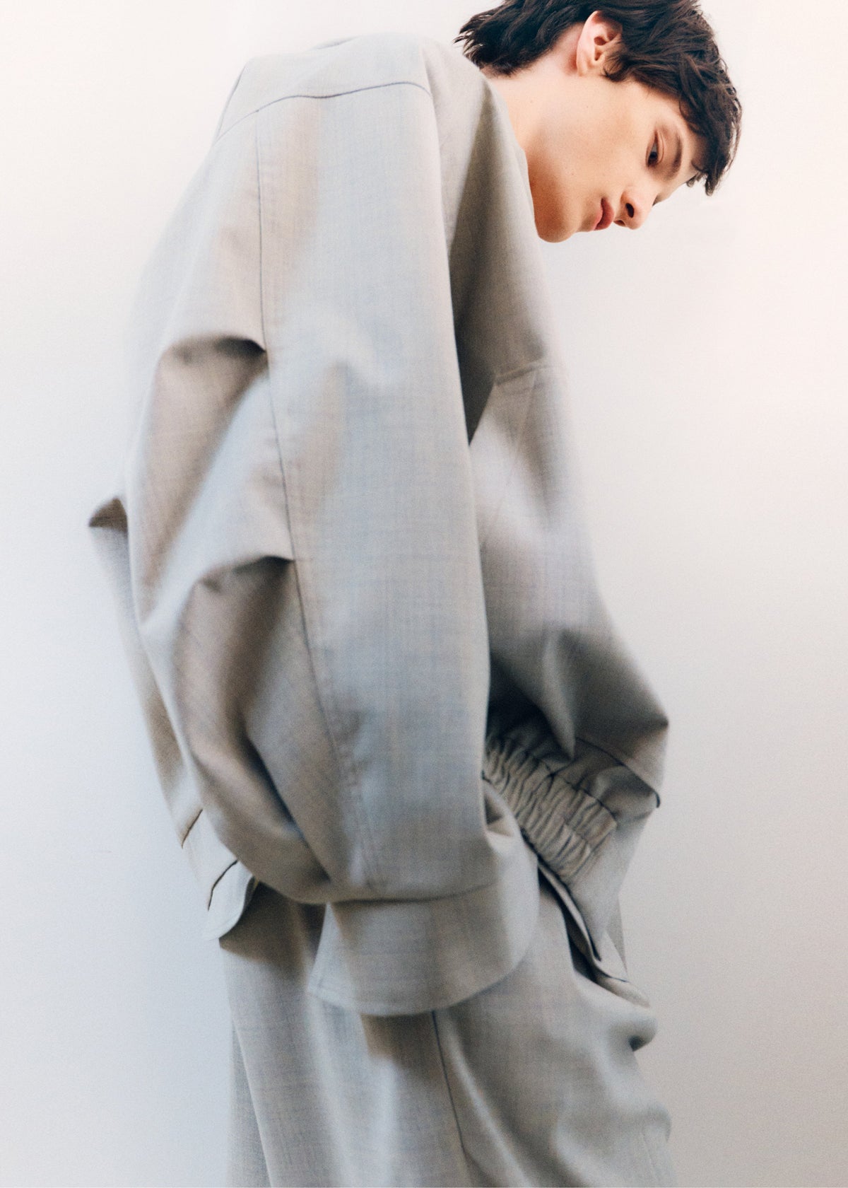 Felix Textured Jacket - Greige Melange - 6