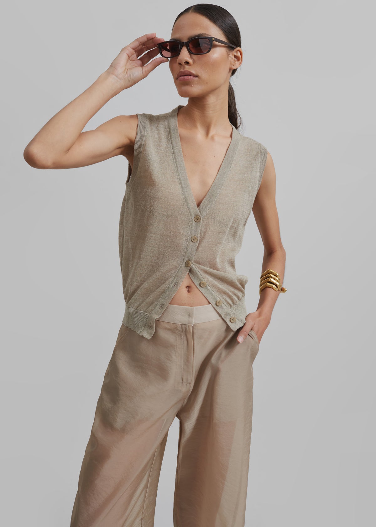 Fern Vest - Beige - 11