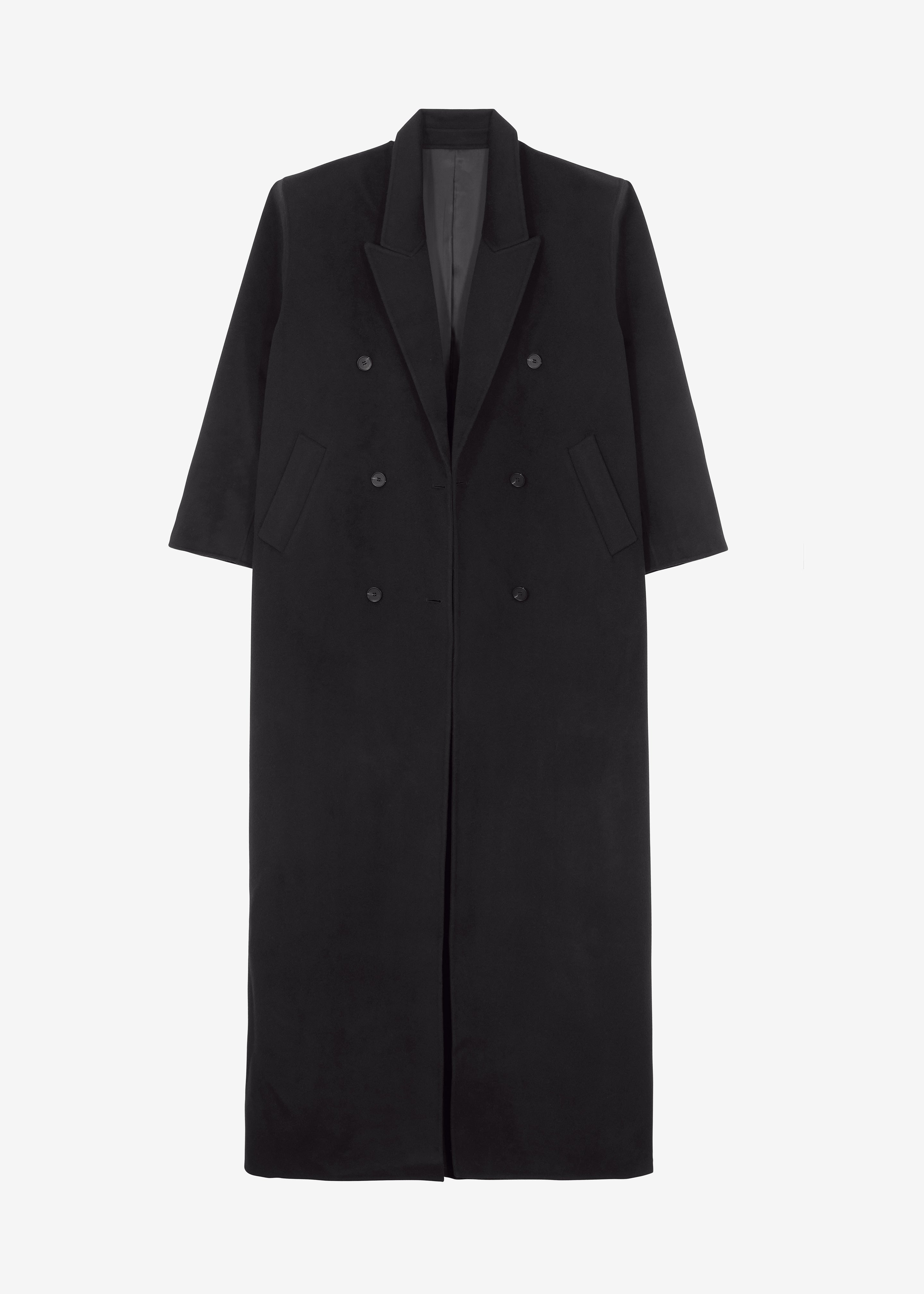 Gaia Double Breasted Coat - Black - 10