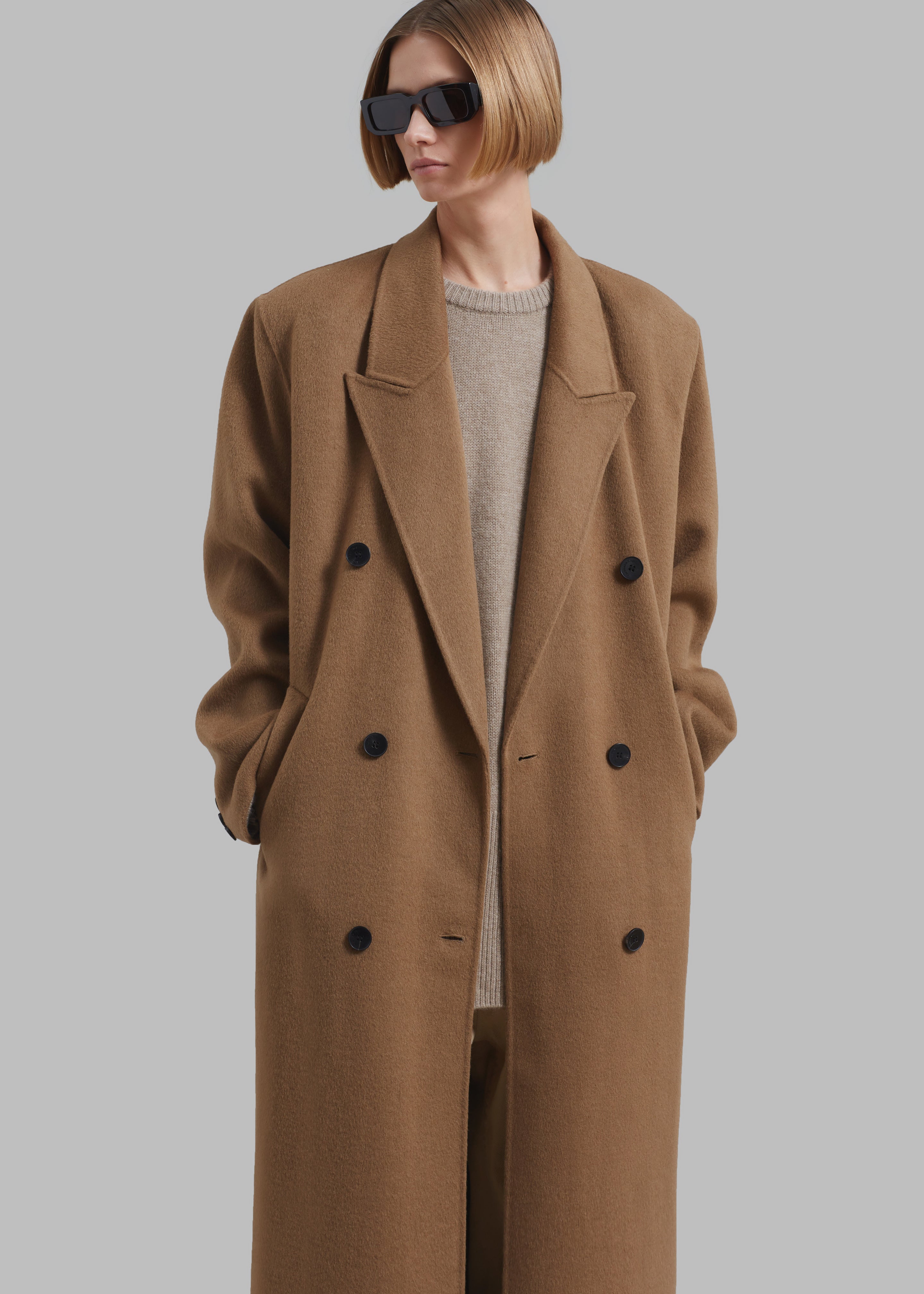 Gaia Double Breasted Coat Camel Frankie Shop Europe