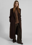 Gaia Double Breasted Coat - Dark Brown