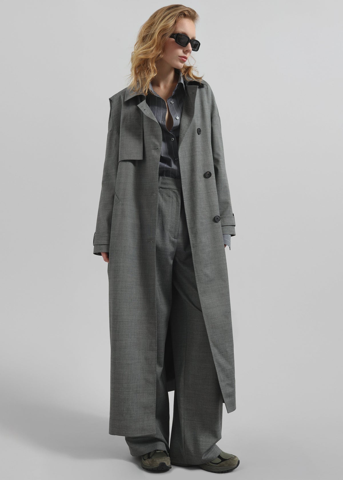 Galles Long Cape Trench - Grey Melange - 5