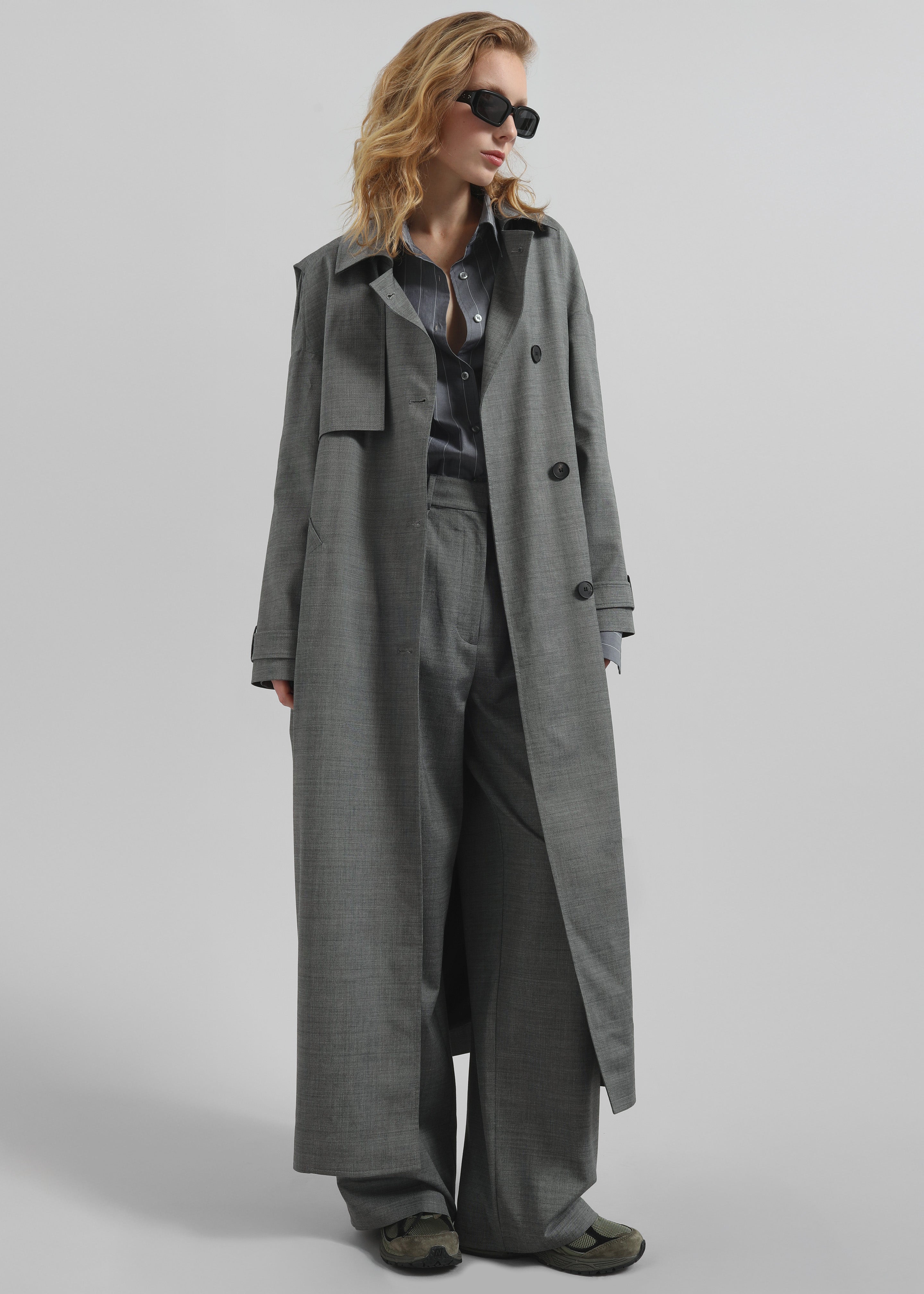 Galles Long Cape Trench - Grey Melange - 5