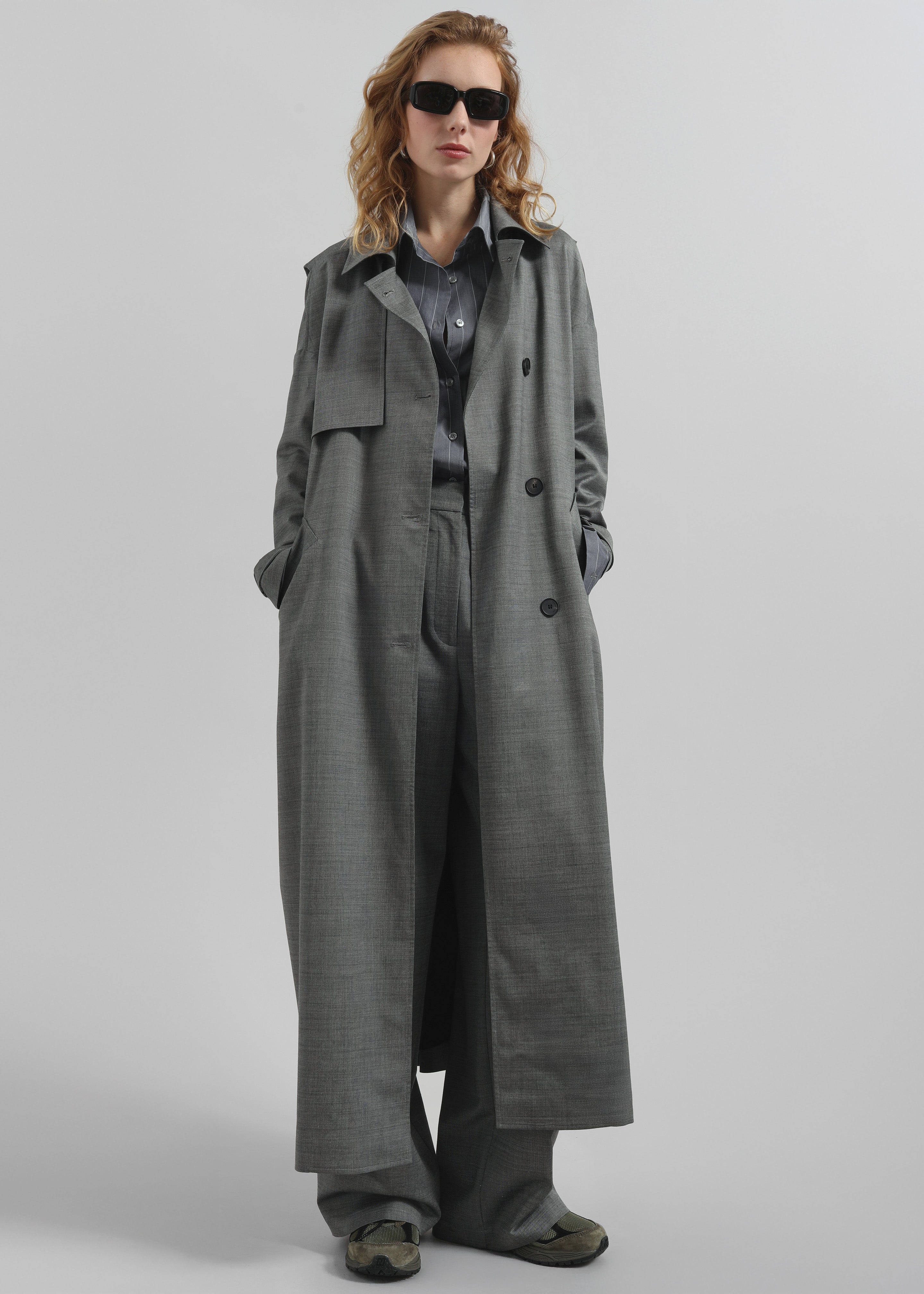 Galles Long Cape Trench - Grey Melange - 6