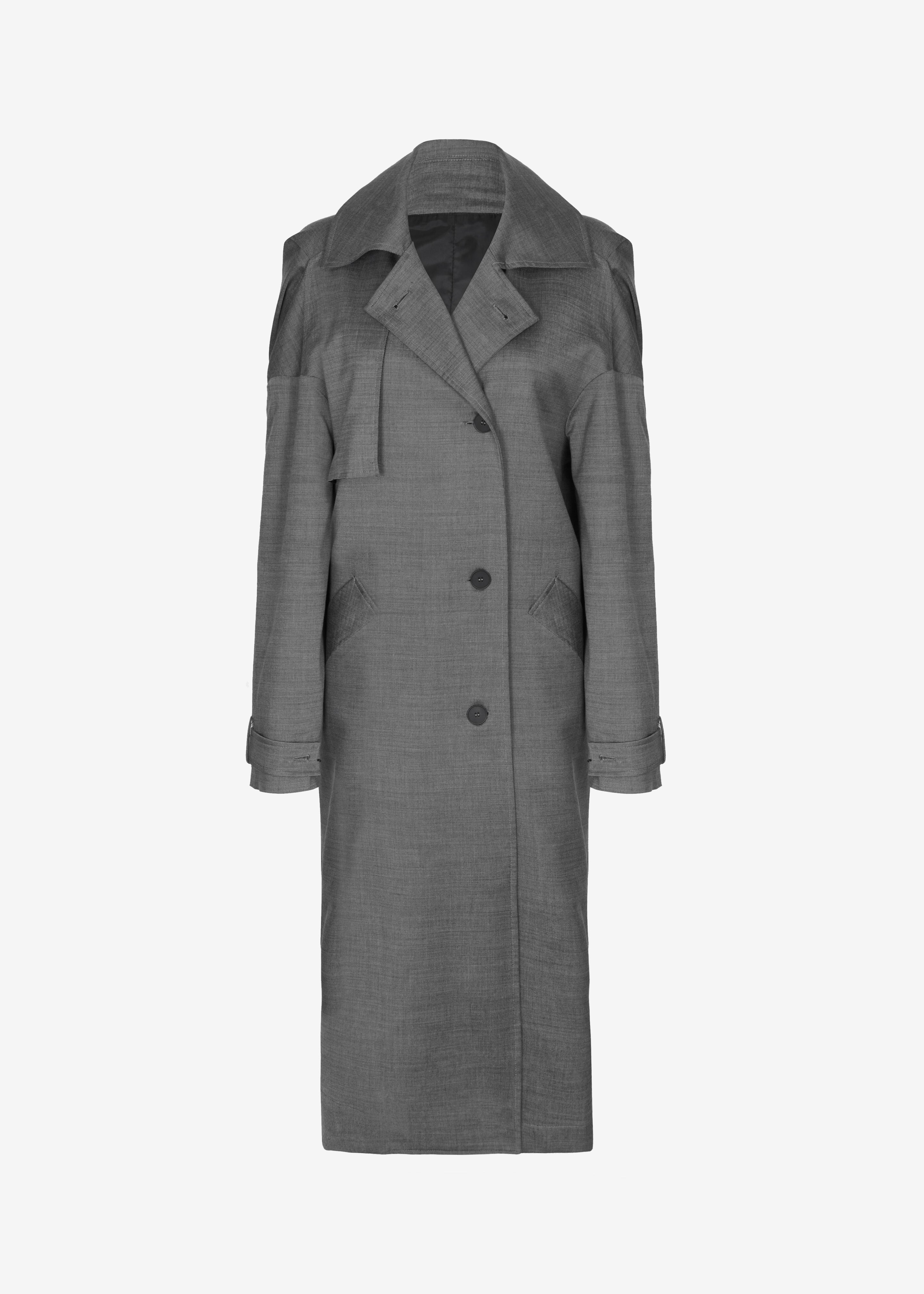Galles Long Cape Trench - Grey Melange - 9