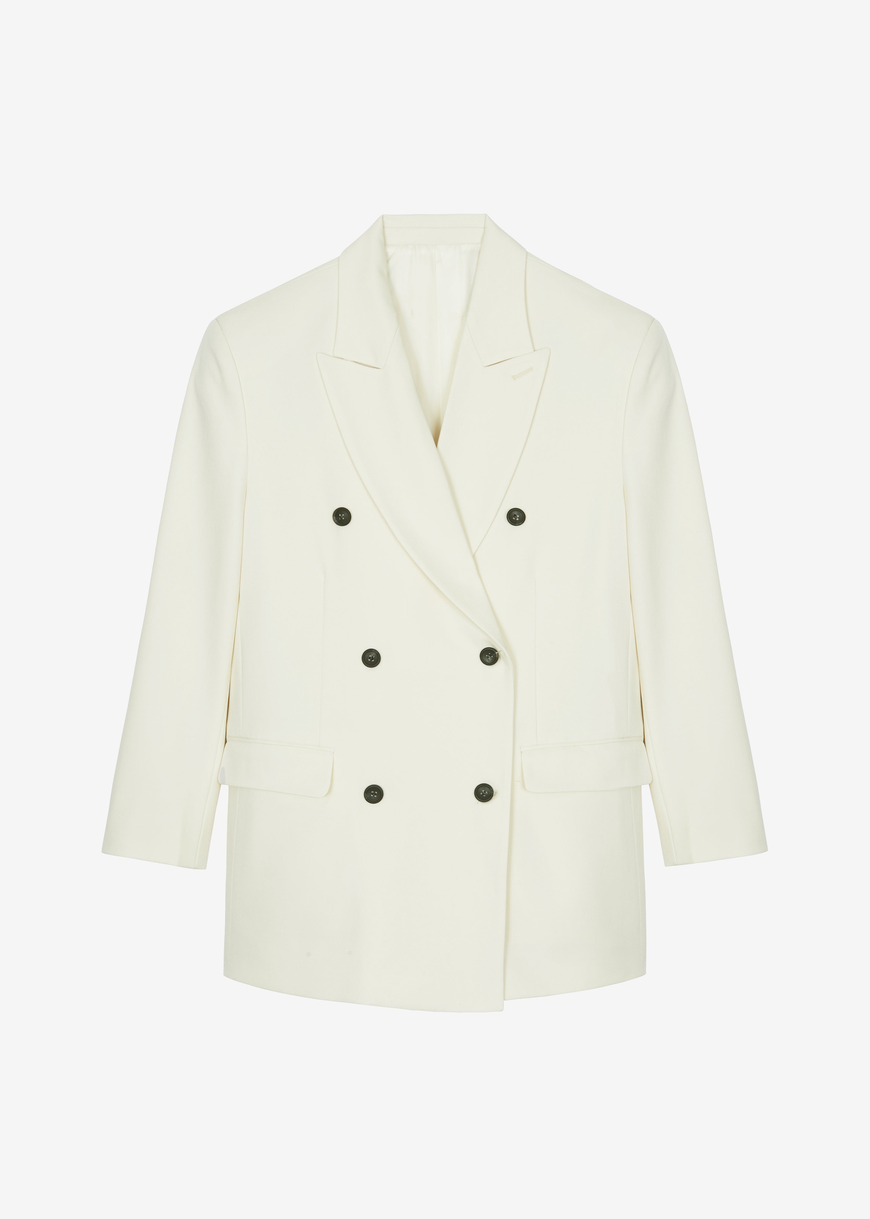 Gavle Double-Breasted Blazer - Ivory - 6