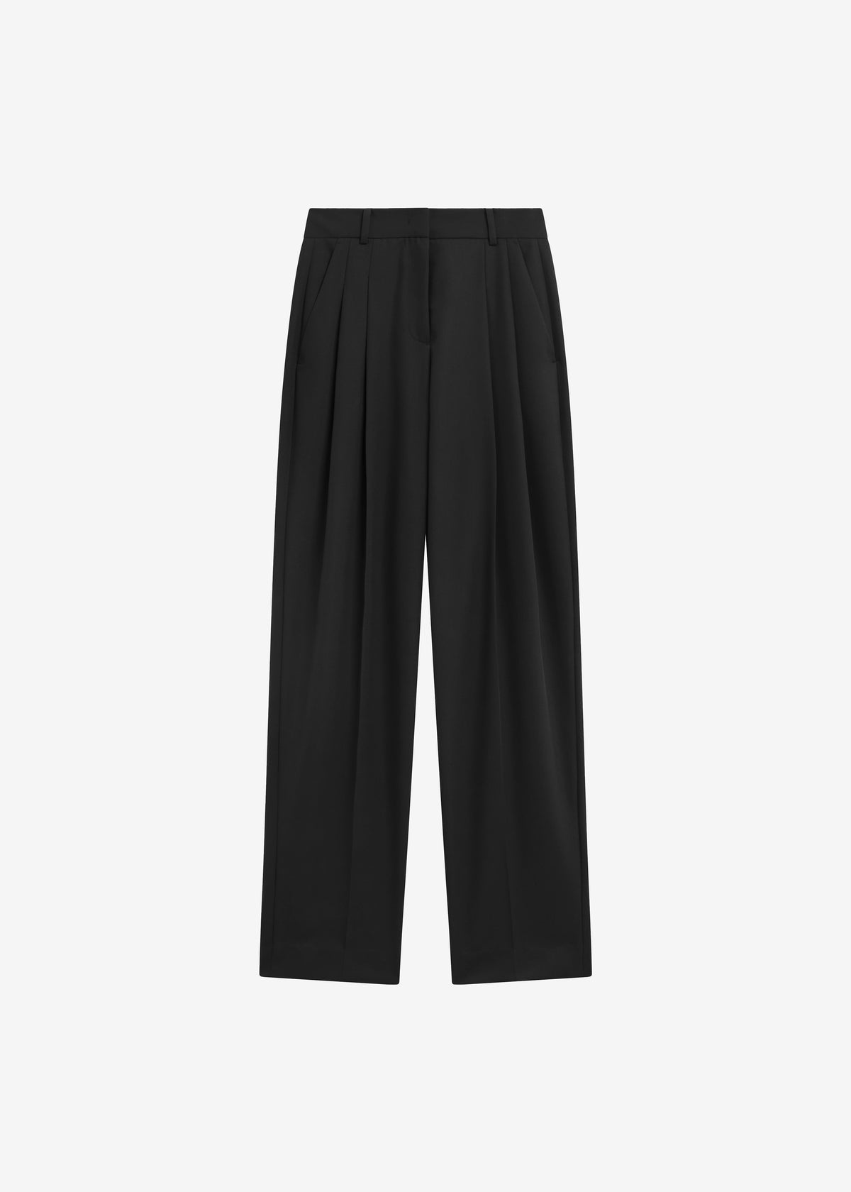 Gelso Pleated Twill Trousers - Black - 9
