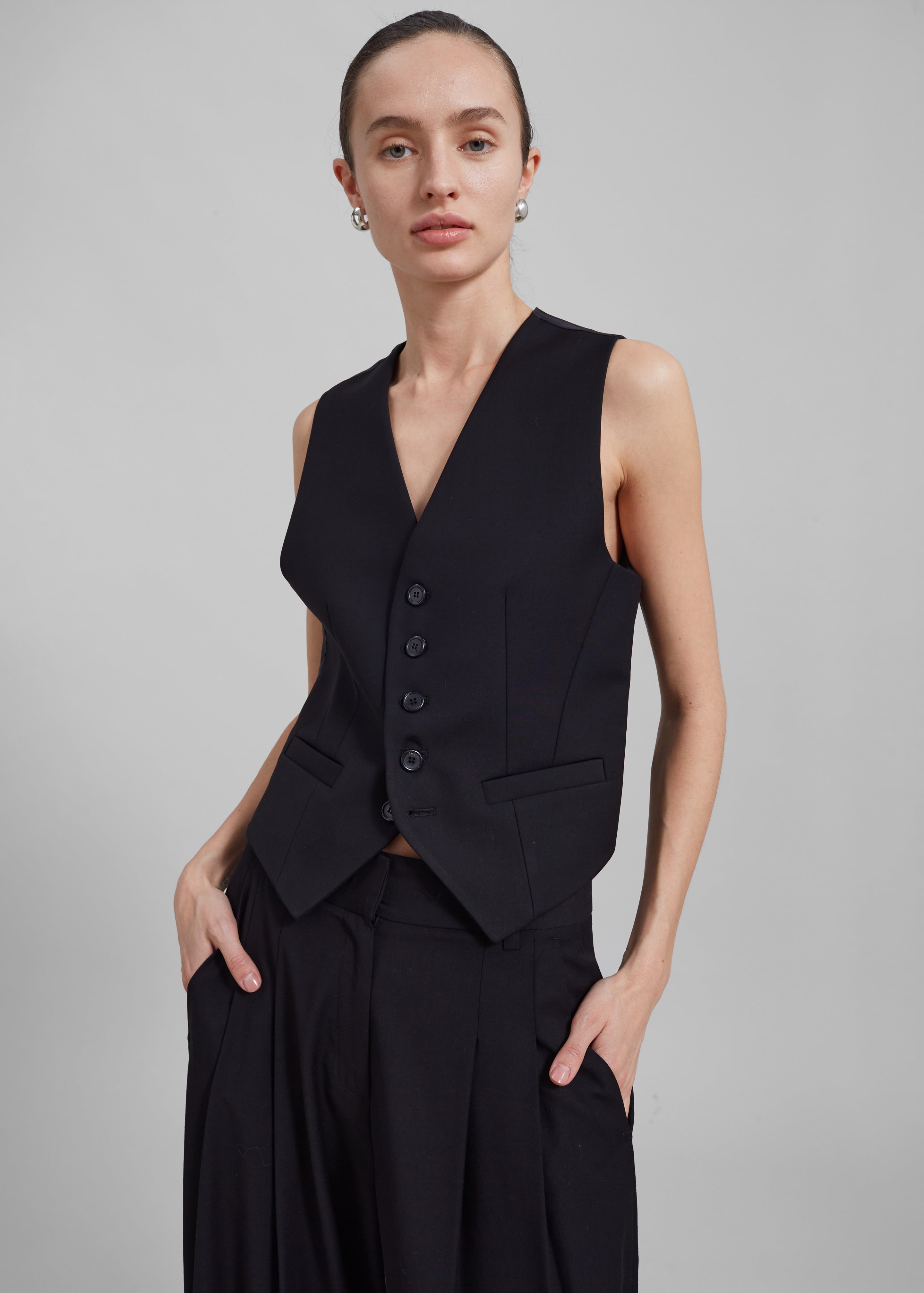 Gelso Waistcoat - Black - 1