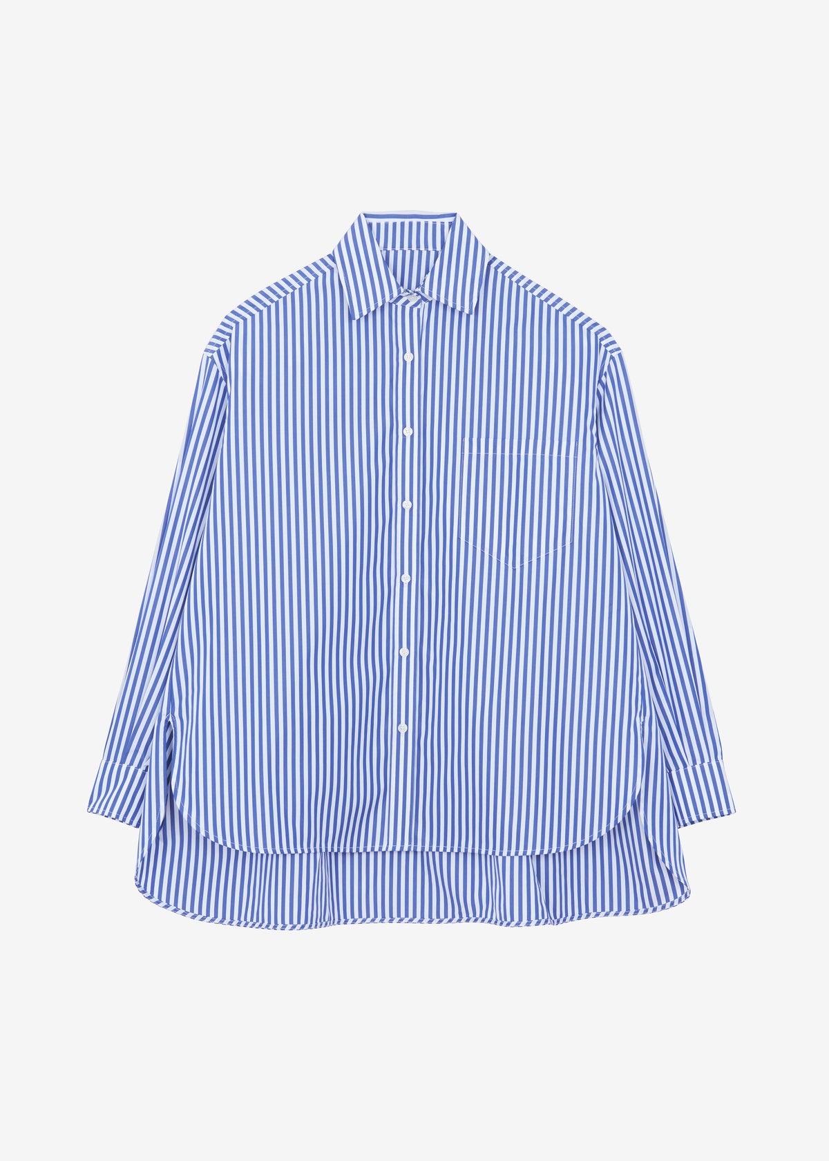 Georgia Boxy Shirt - White/Blue Stripe - 13