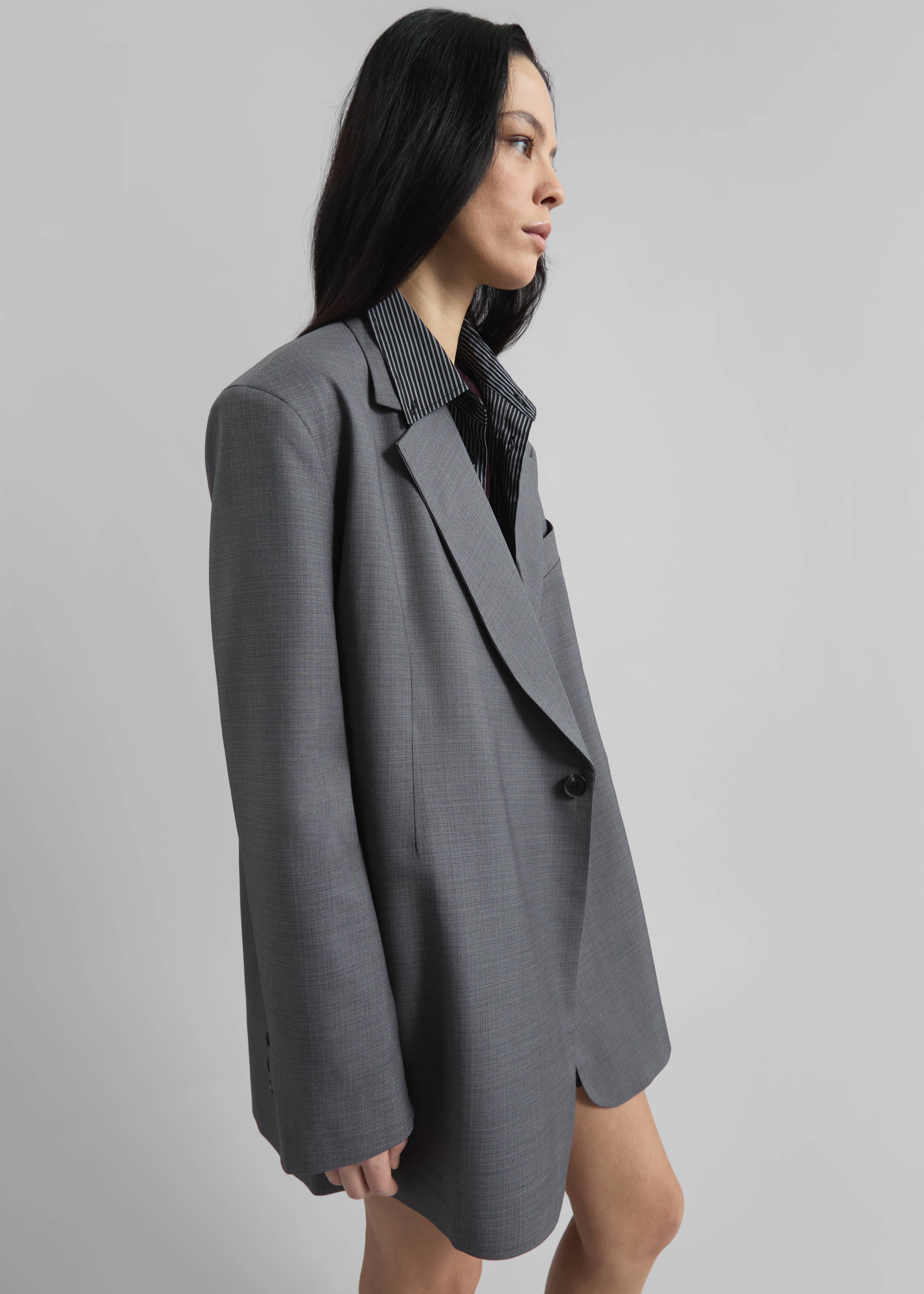 Gever Wrap Blazer - Grey - 5