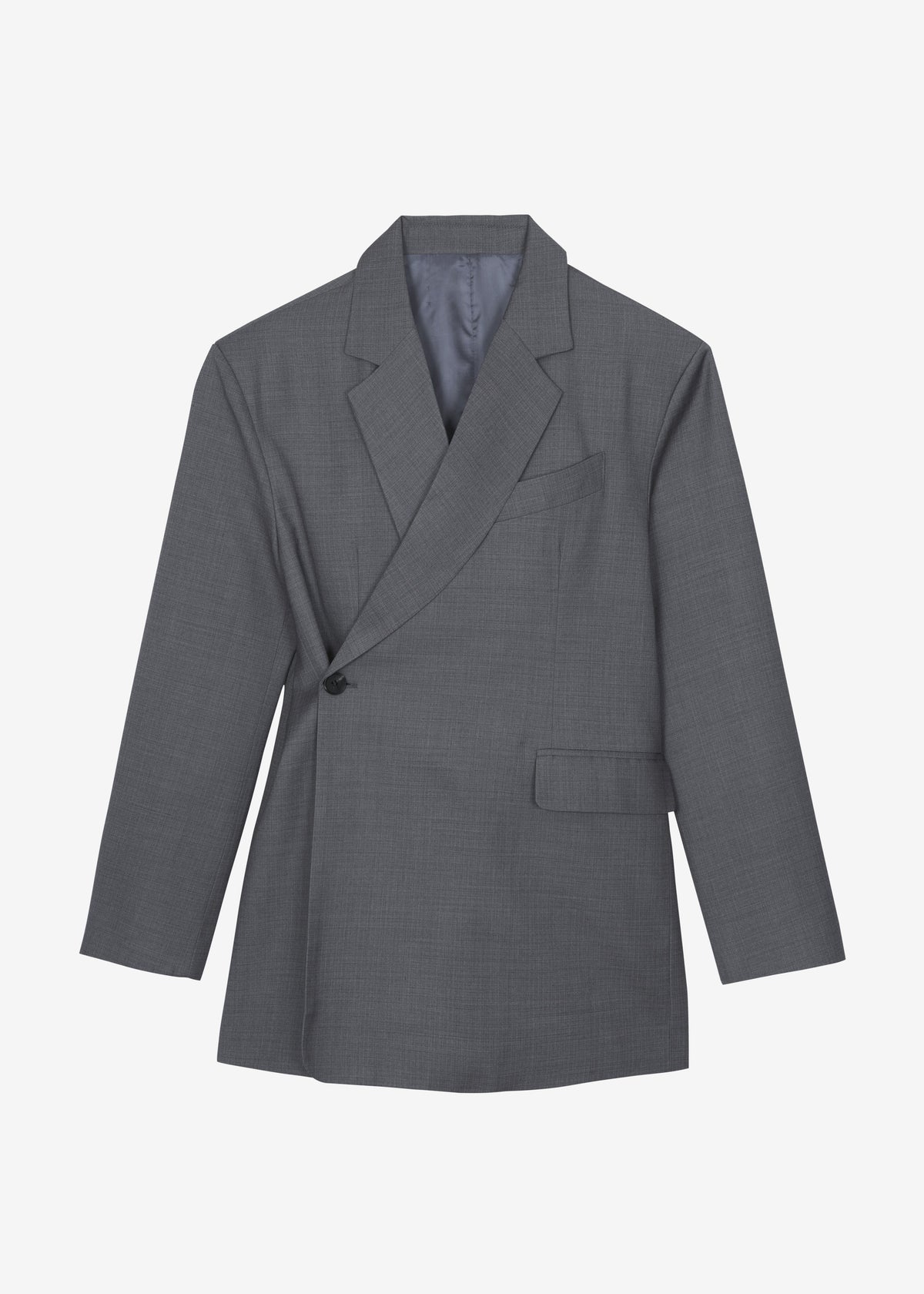 Gever Wrap Blazer - Grey - 9