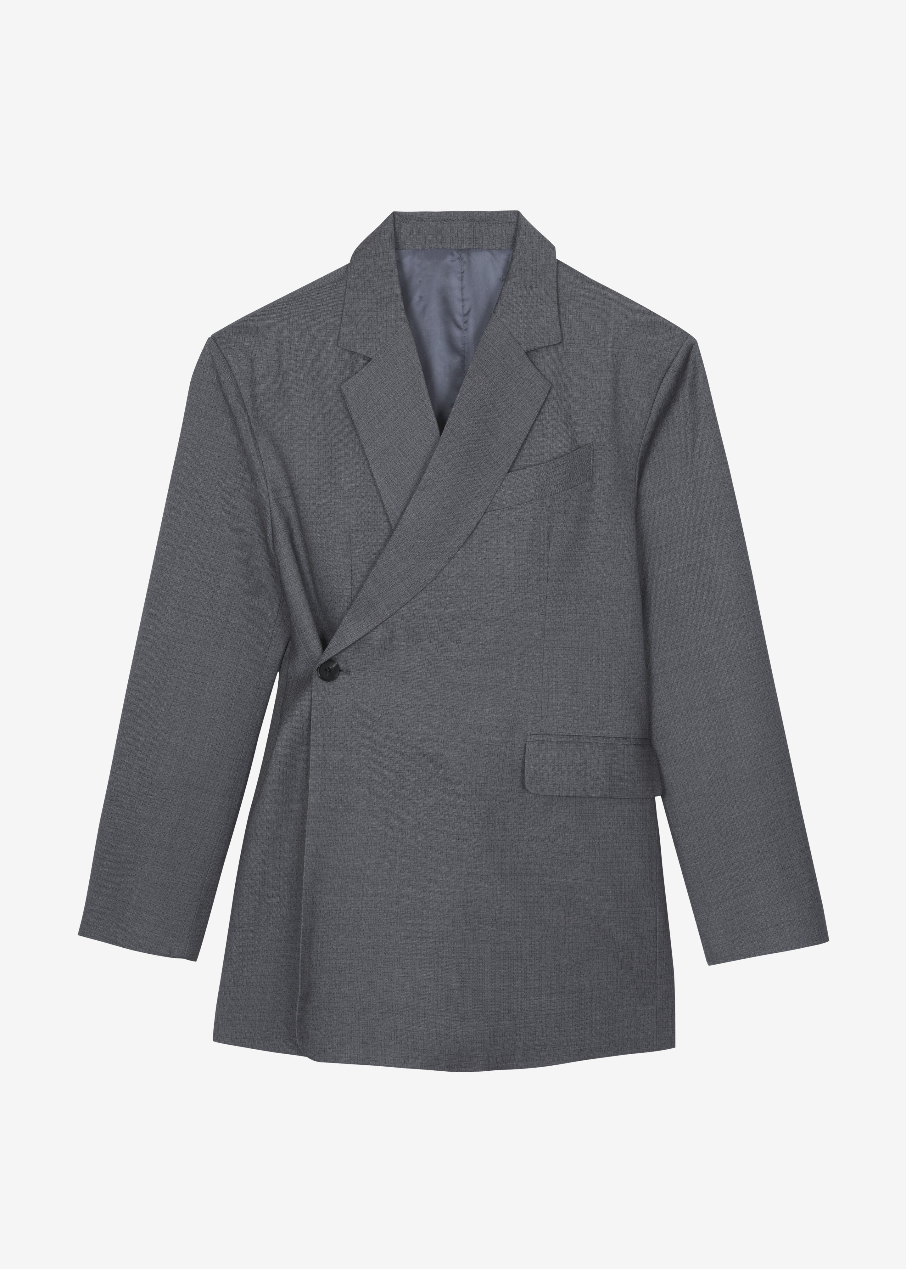 Gever Wrap Blazer - Grey - 9