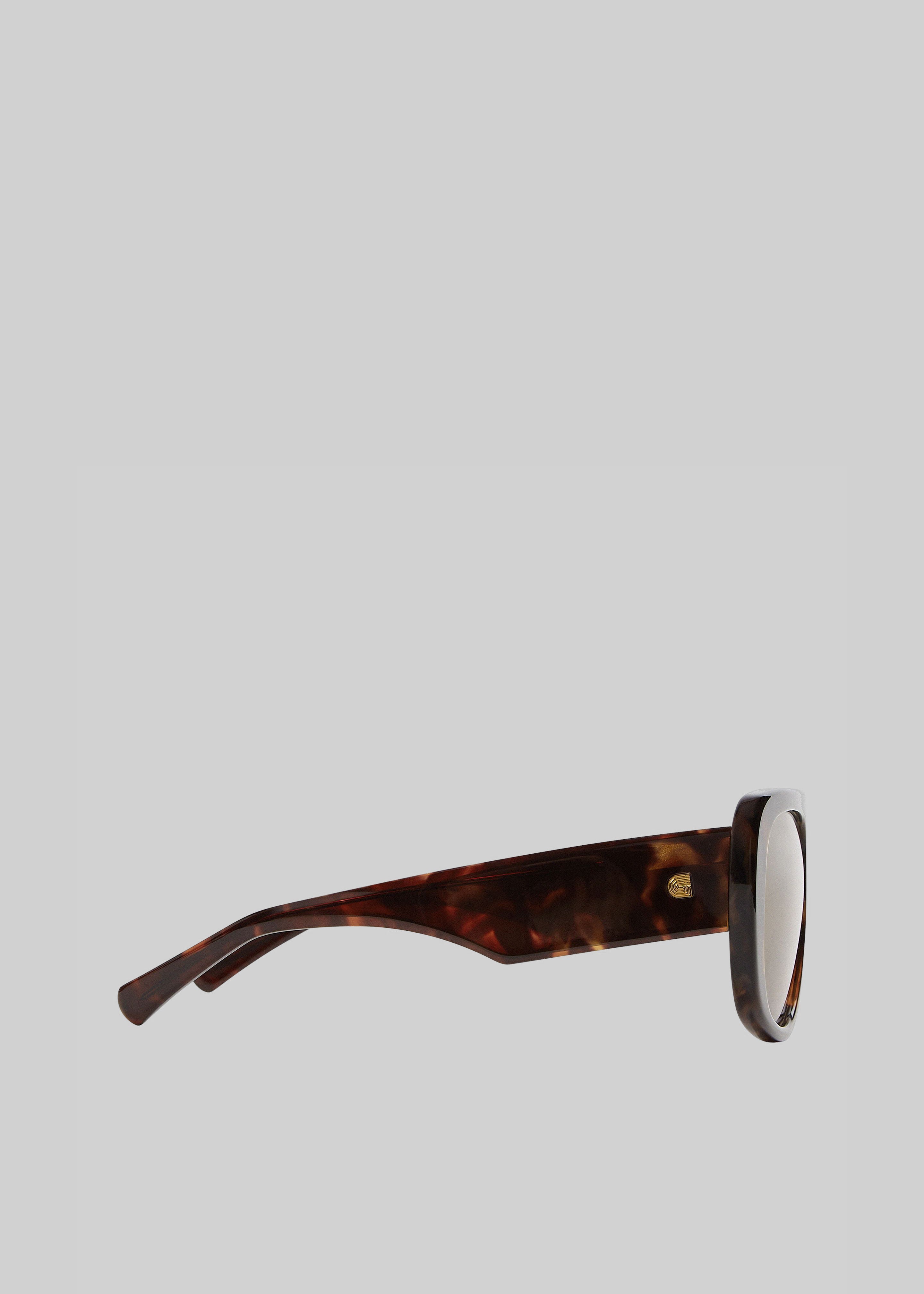 Gince Flat Top Noëll Sunglasses - Havana/Brown - 5