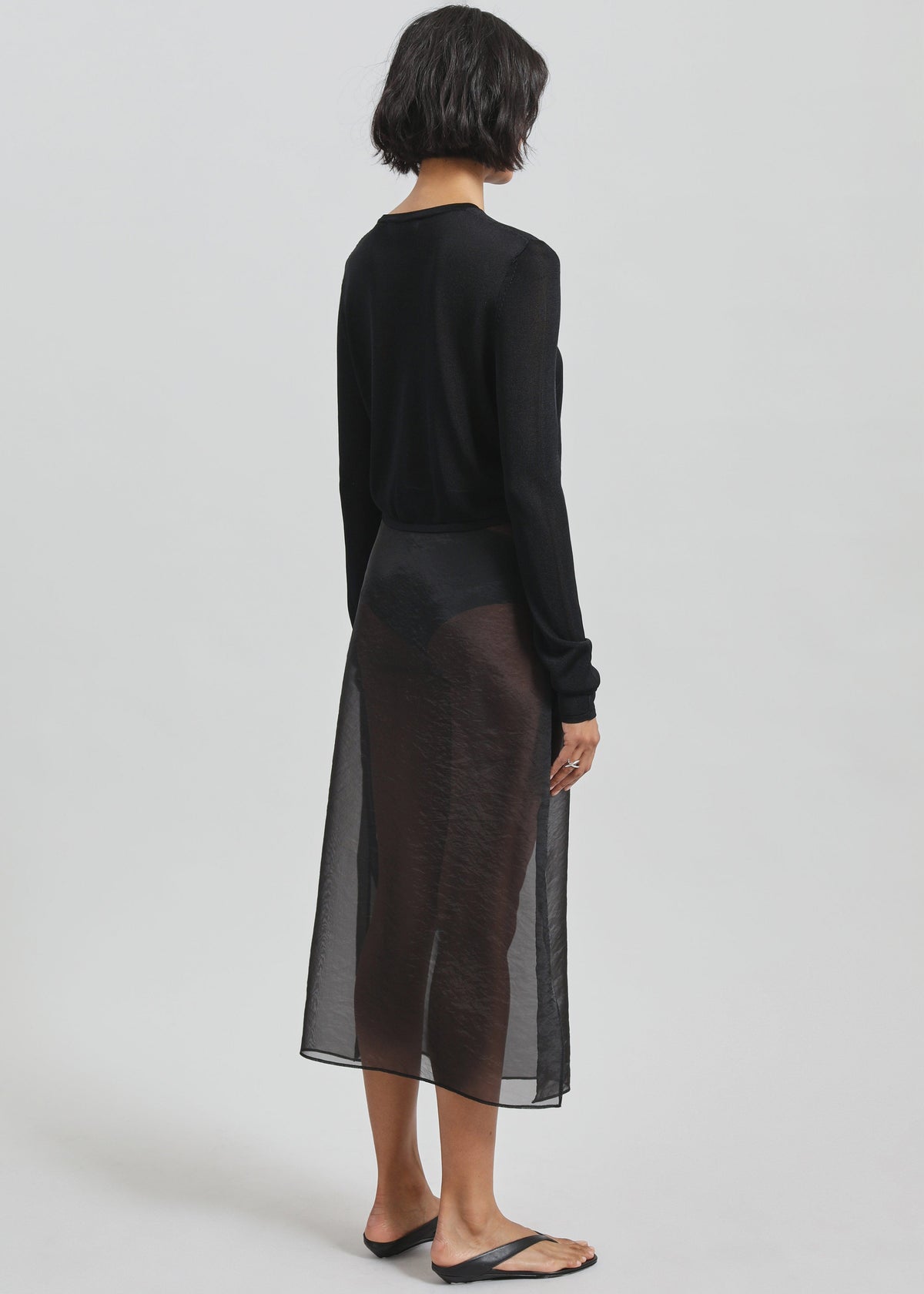 Girone Sheer Skirt - Black - 9