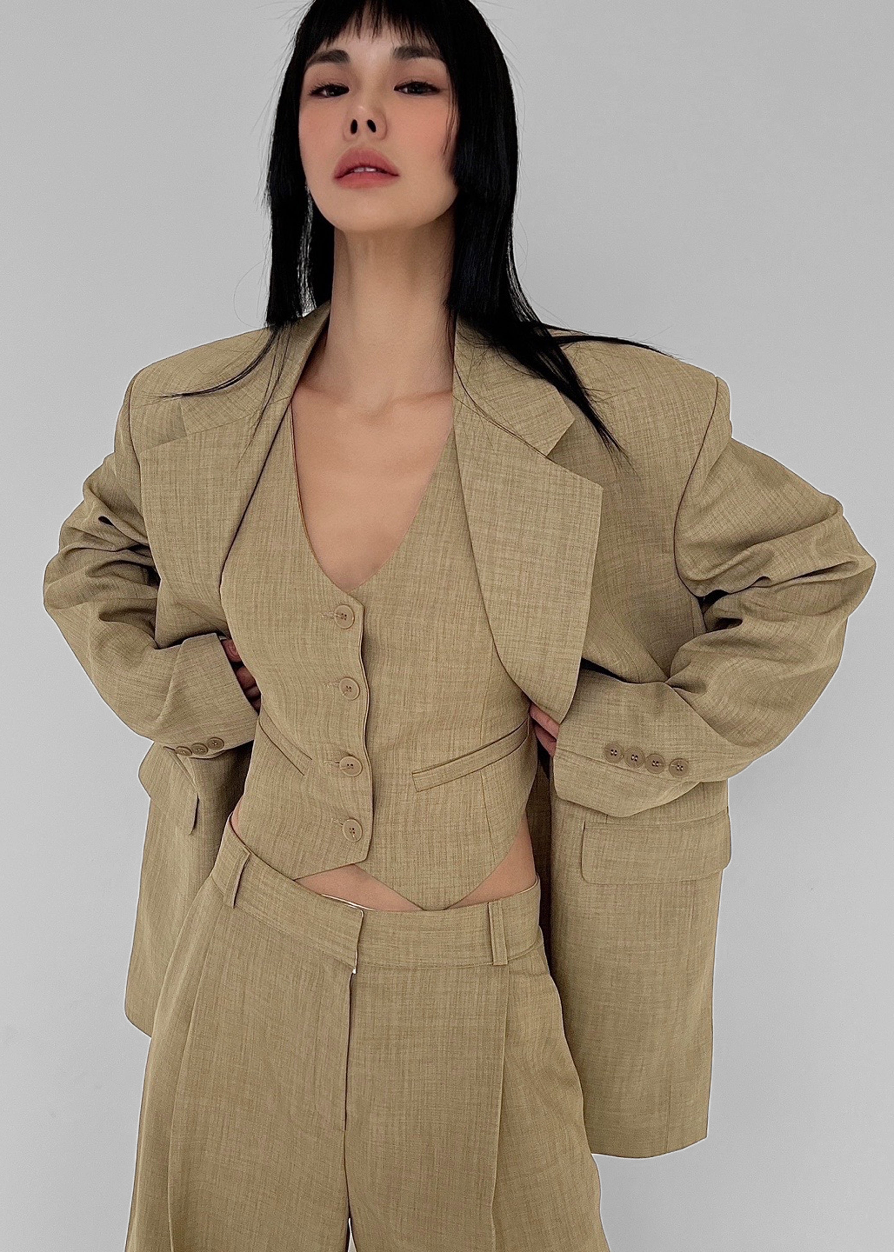 Gladys Blazer - Khaki - 4