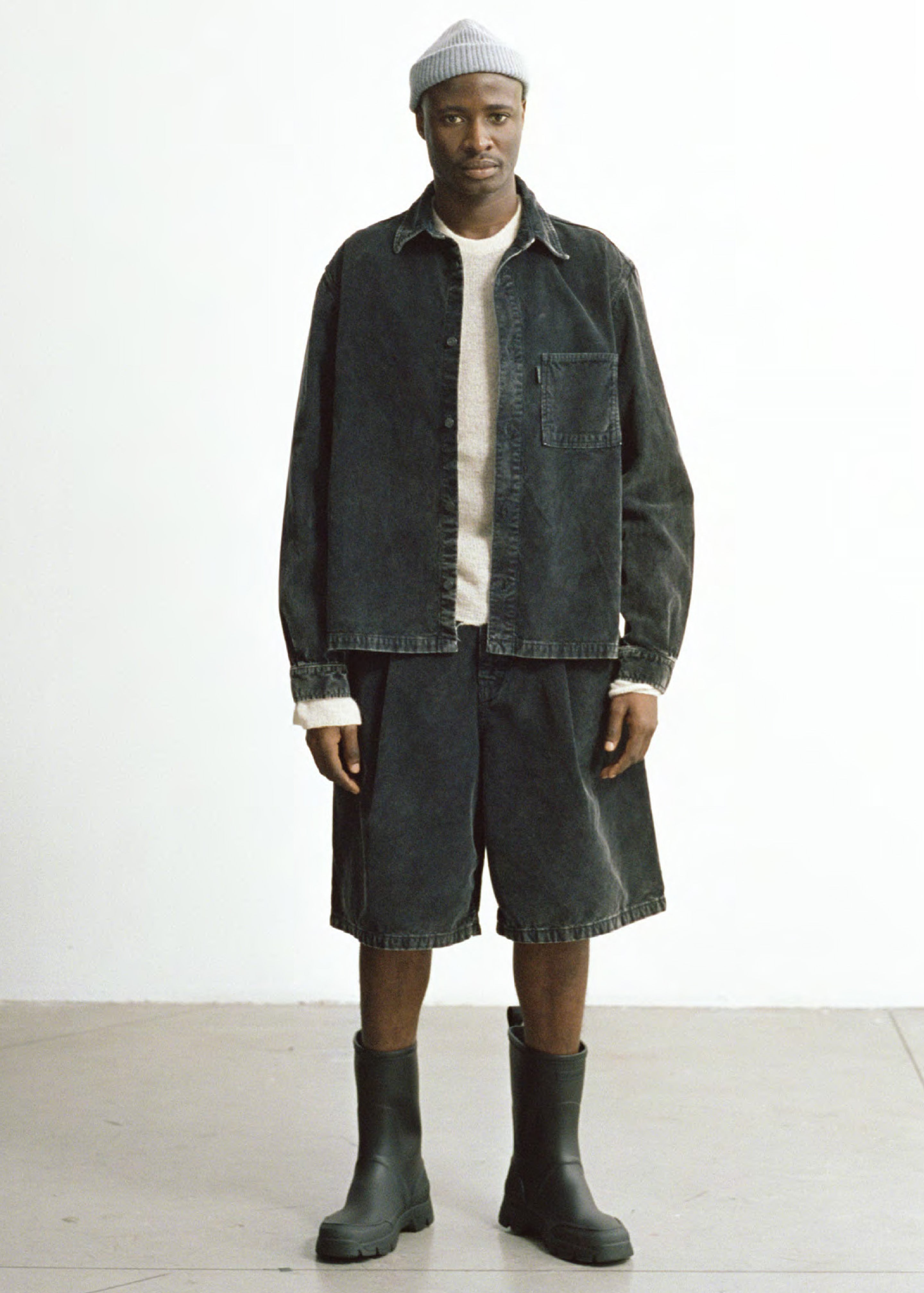 Haikure Bruce Velvet Shorts - Gray - 5