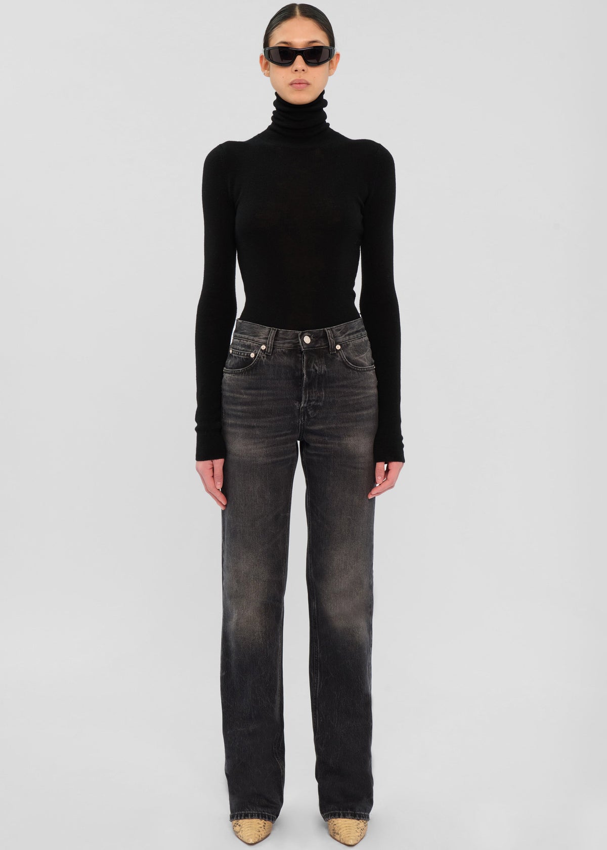 Haikure Star Jeans - Authentic Black Wash - 6