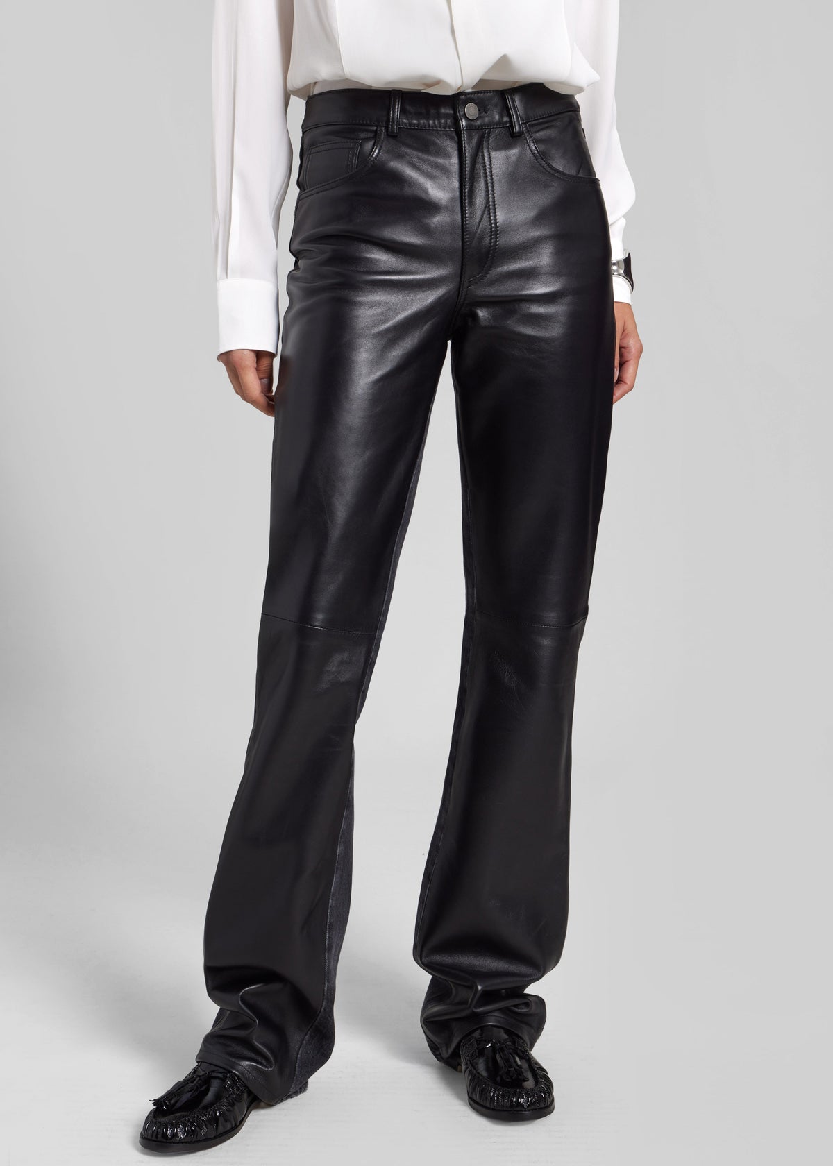 Haikure Star Jeans - Black Denim/Leather - 2