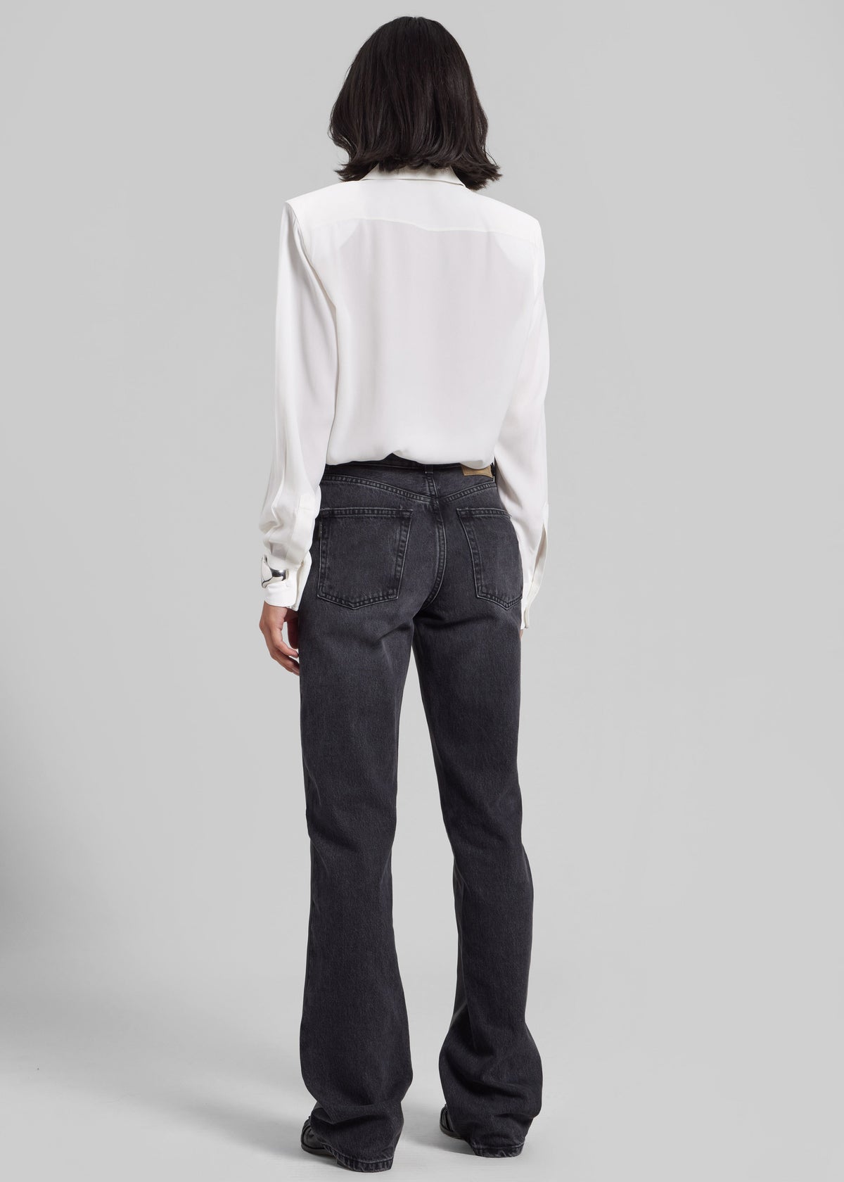 Haikure Star Jeans - Black Denim/Leather - 7