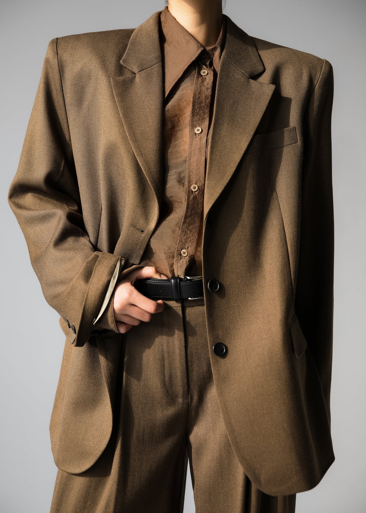 Halser Pintuck Trousers - Brown - 4