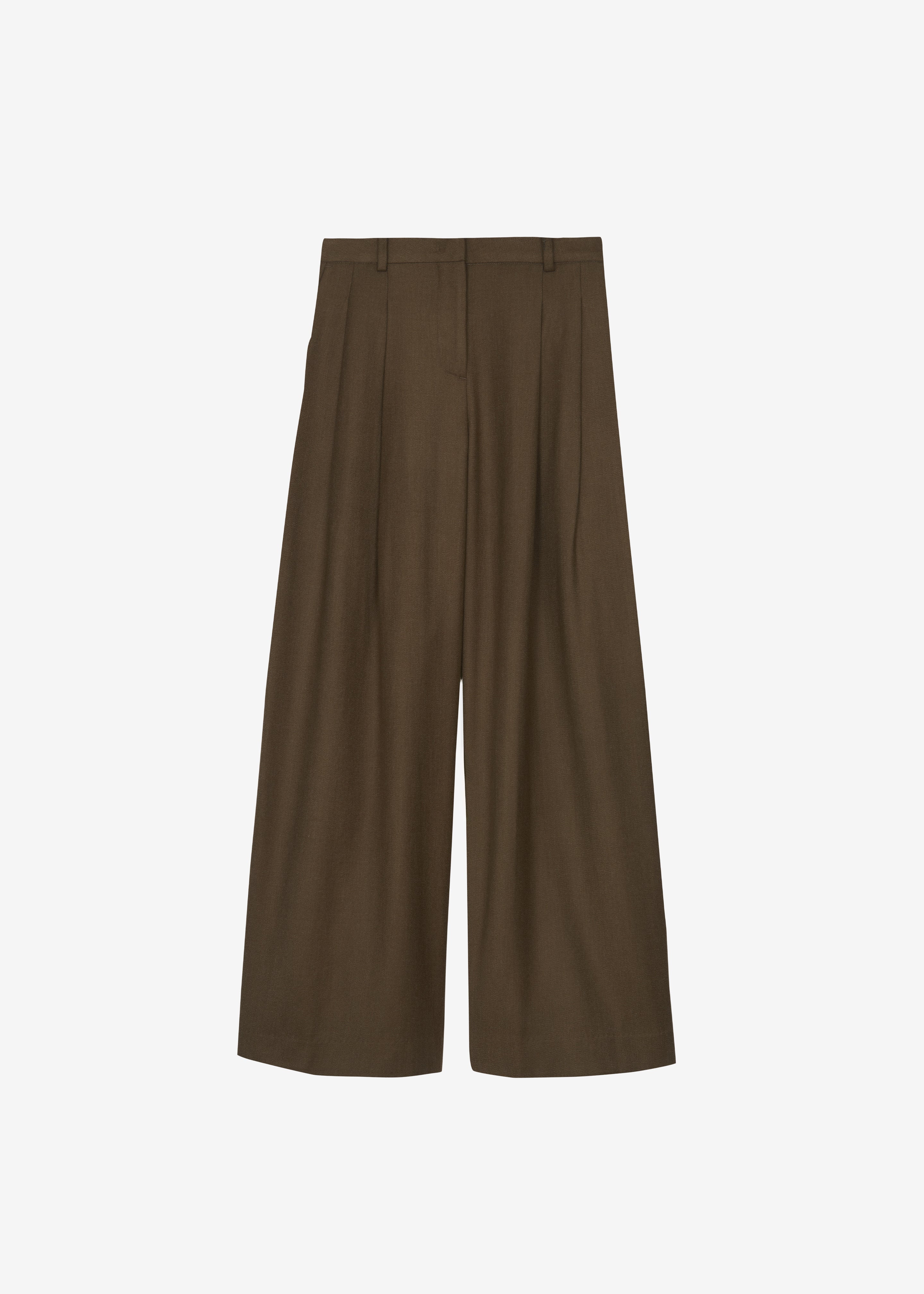 Halser Pintuck Trousers - Brown - 10