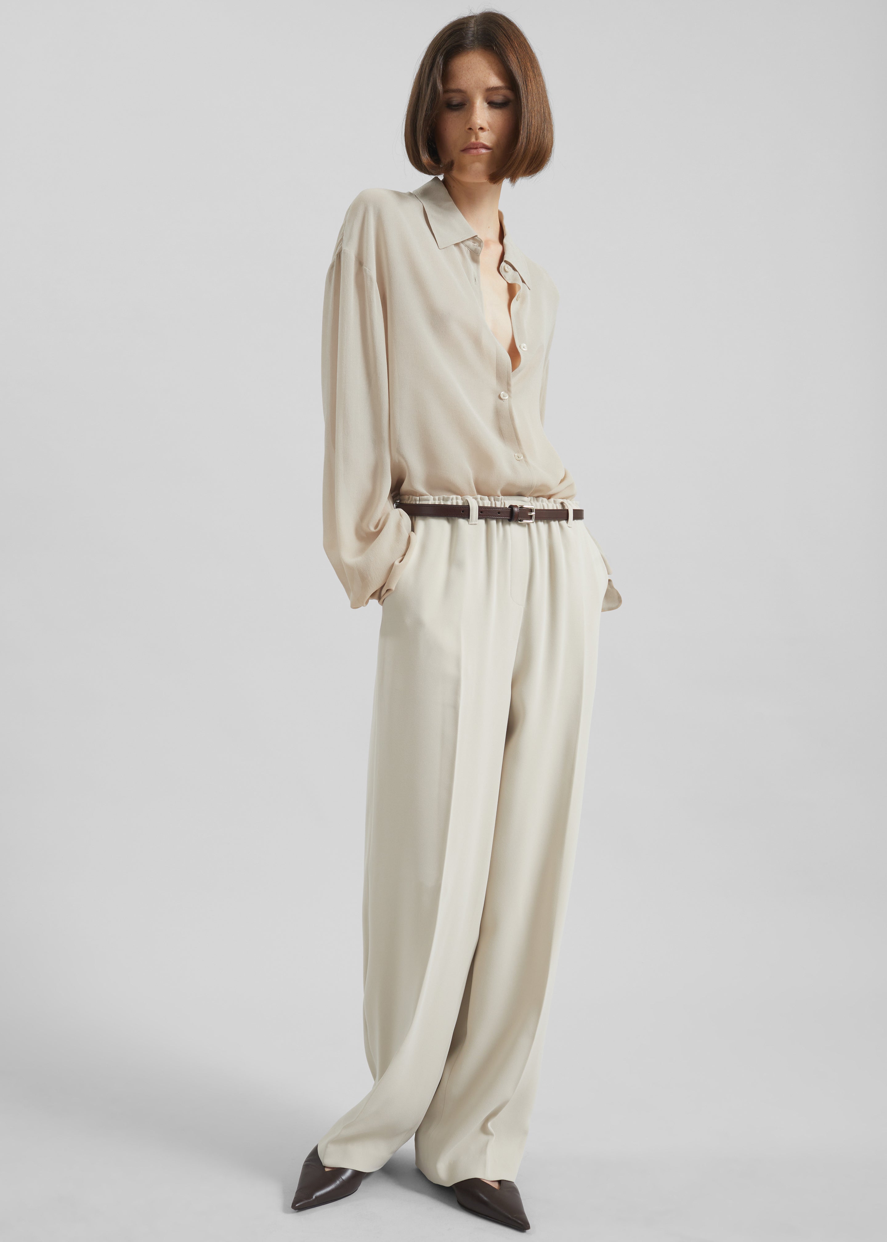Hamnoy Straight Pants - Light Beige - 1