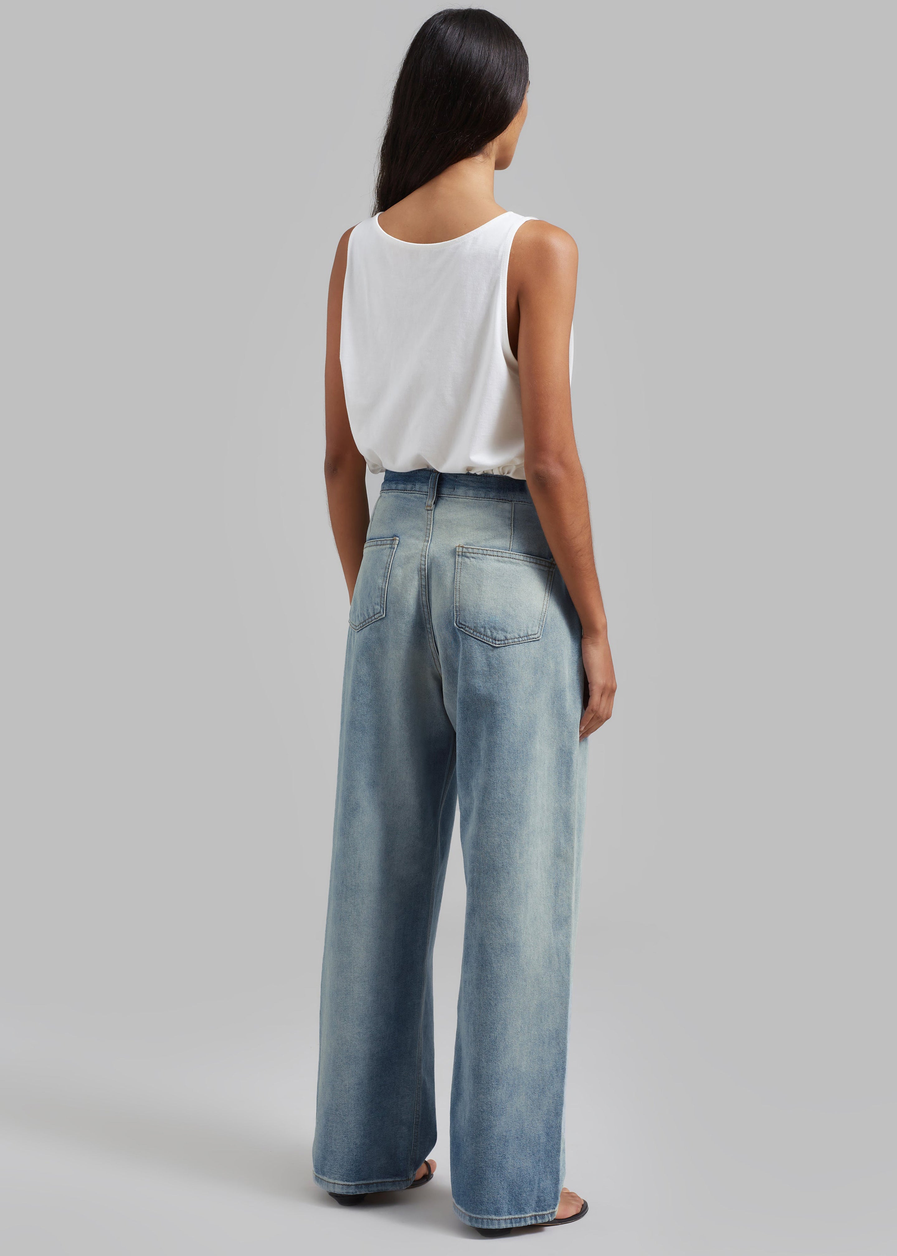 Hayla Contrast Denim Pants - Light Wash/Blue - 9