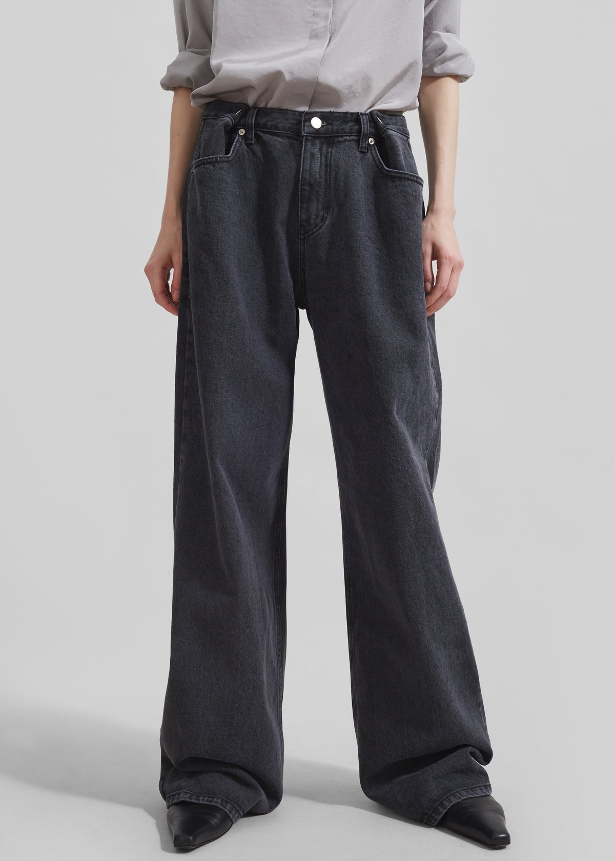 Hayla Denim Pants - Grey Wash - 3