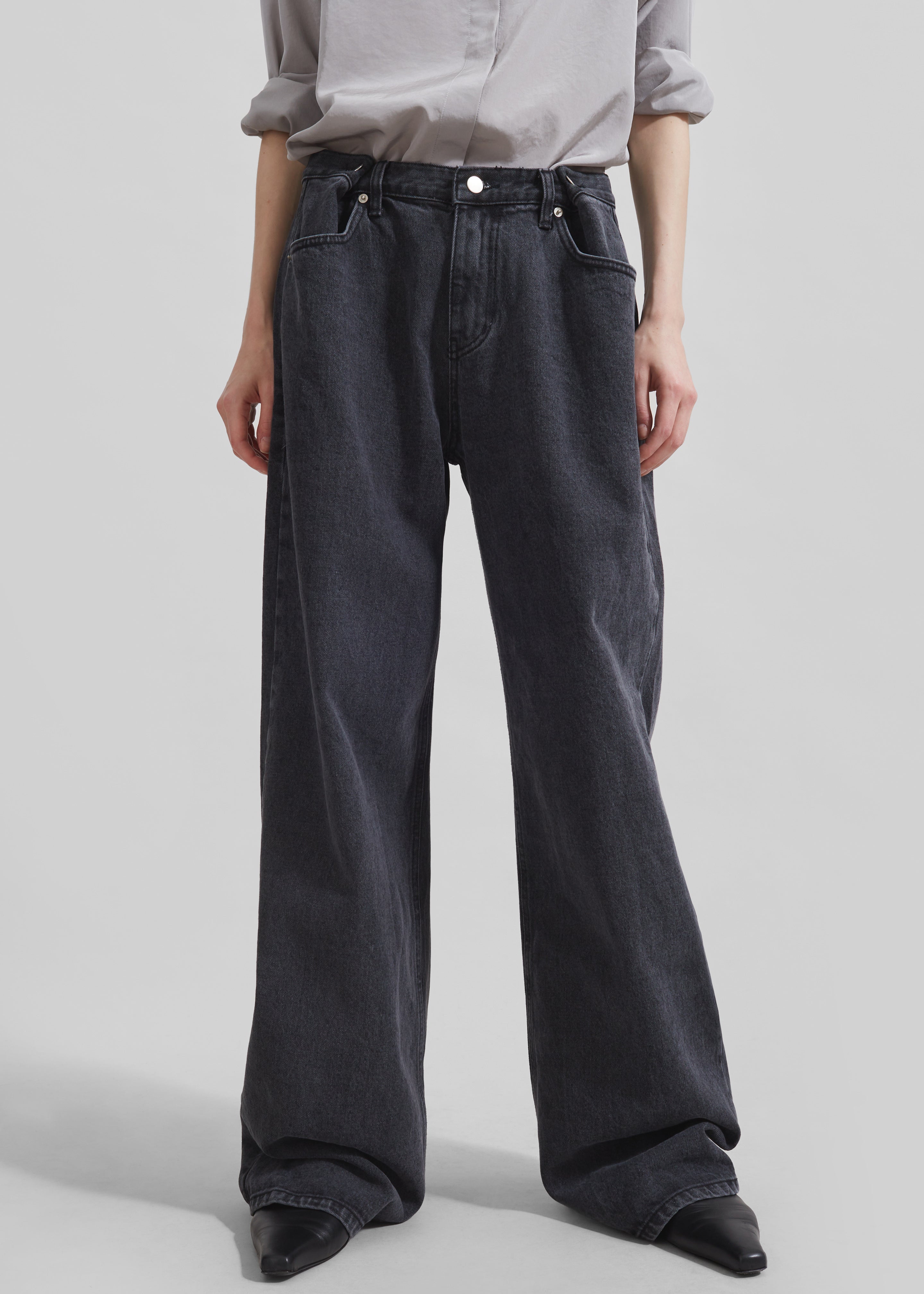 Hayla Denim Pants - Grey Wash - 3