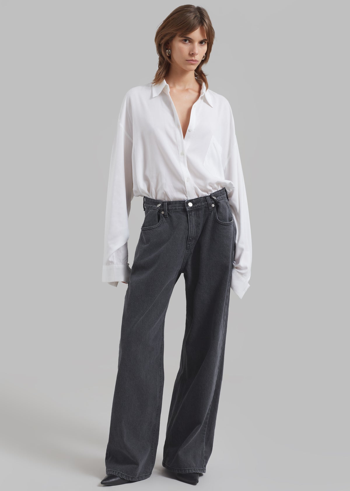 Hayla Denim Pants - Grey Wash - 4