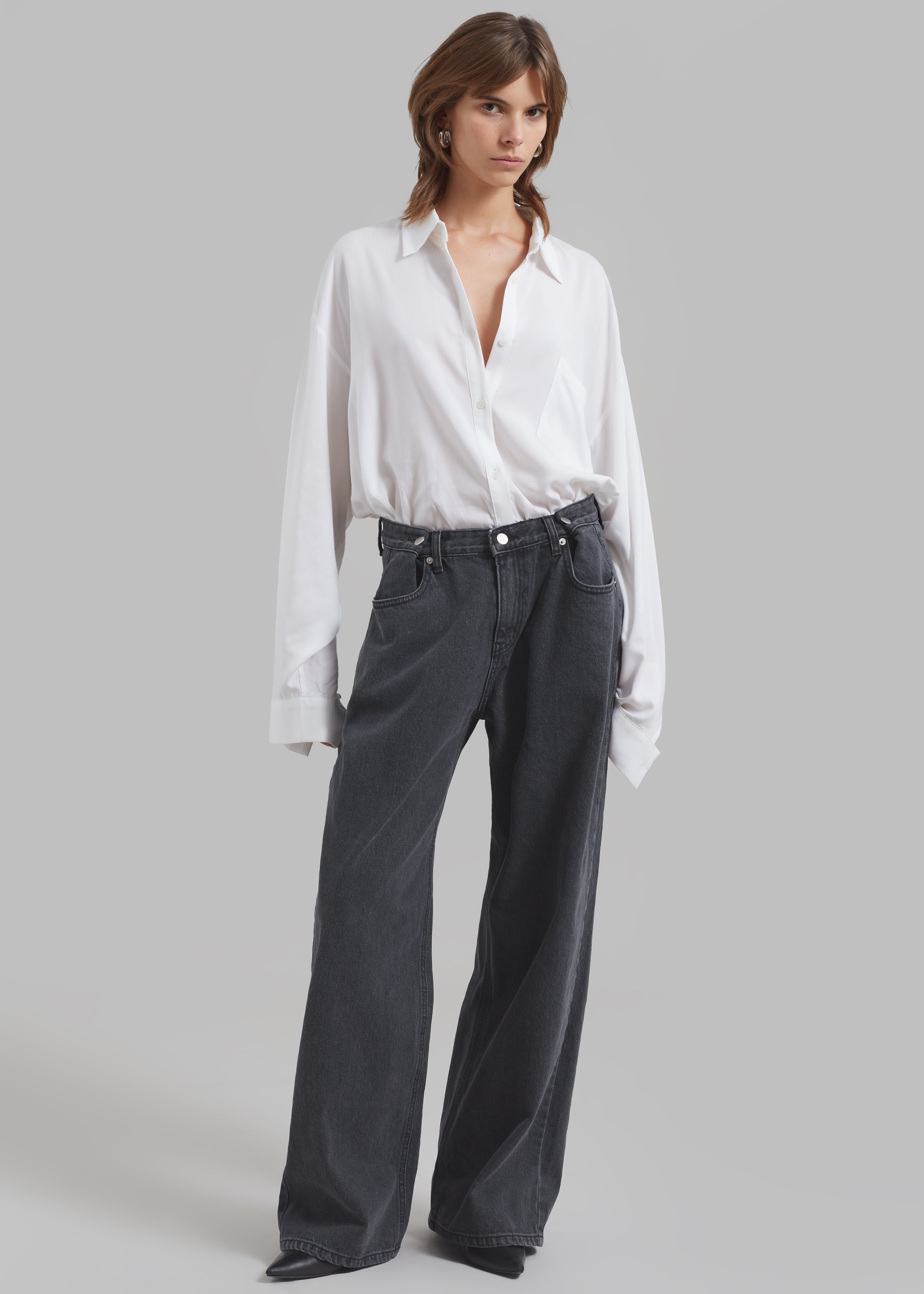 Hayla Denim Pants - Grey Wash - 4