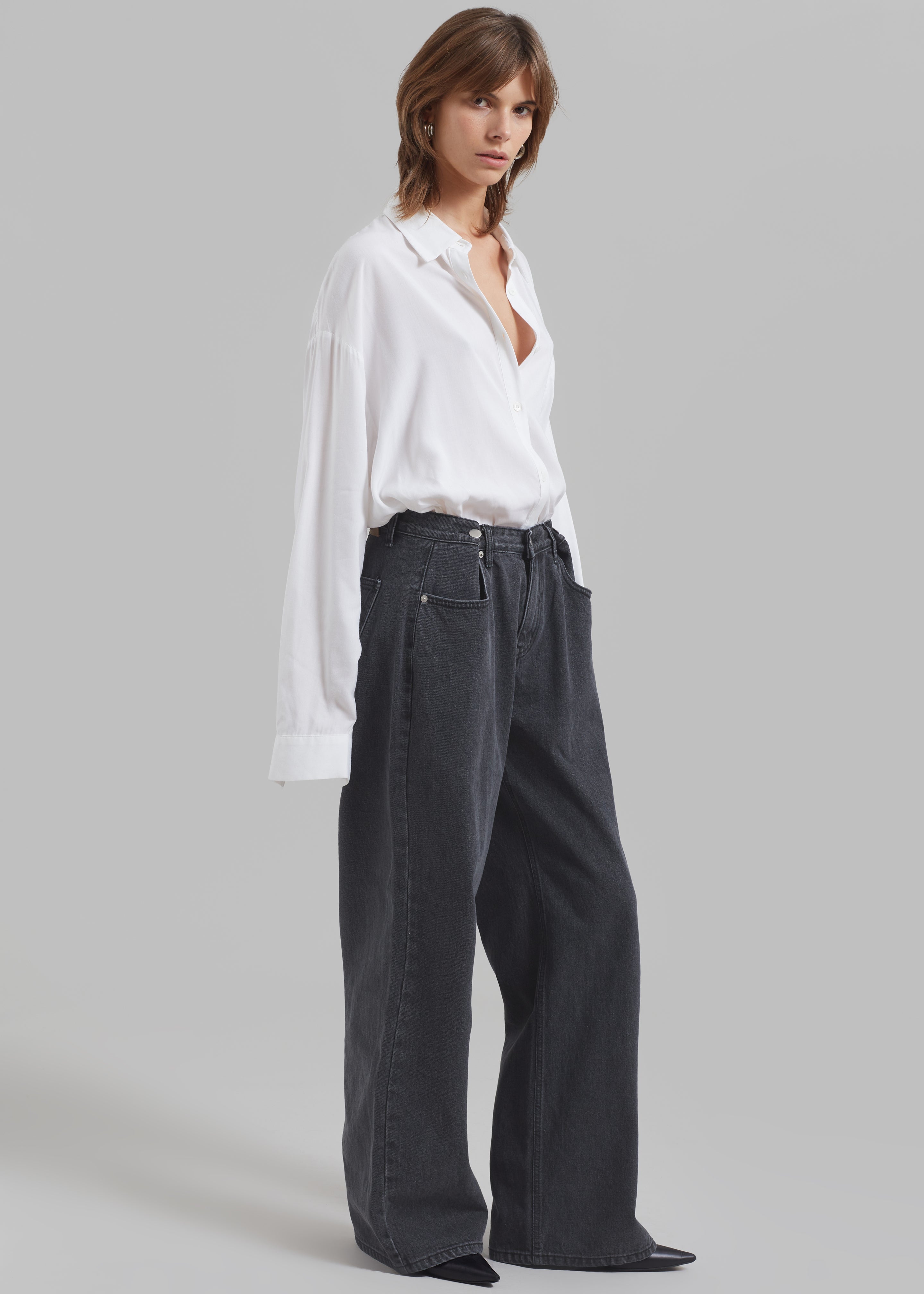 Hayla Denim Pants - Grey Wash - 5