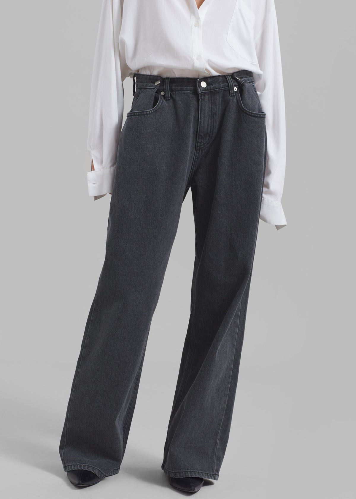 Hayla Denim Pants - Grey Wash - 5