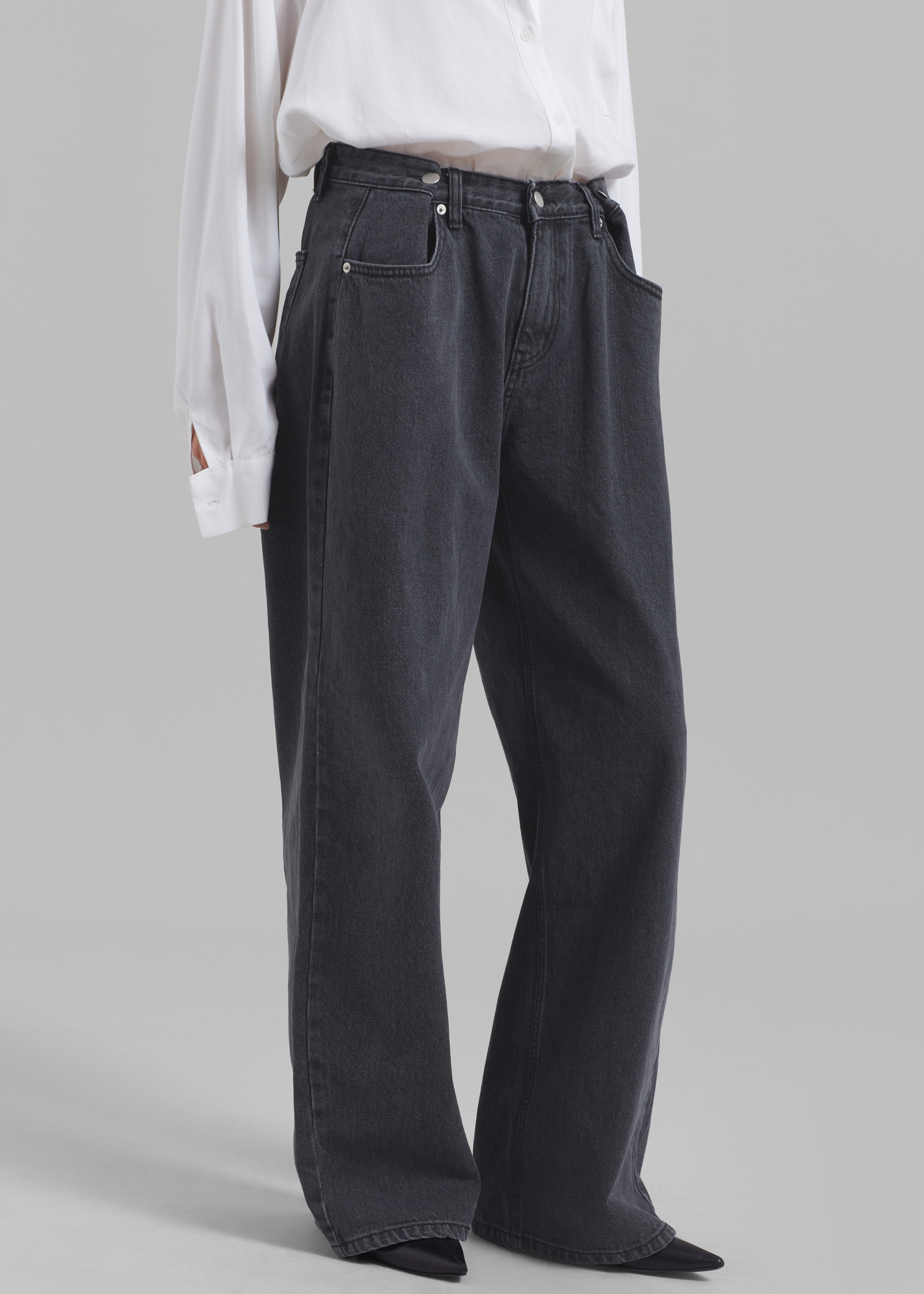 Hayla Denim Pants - Grey Wash - 7