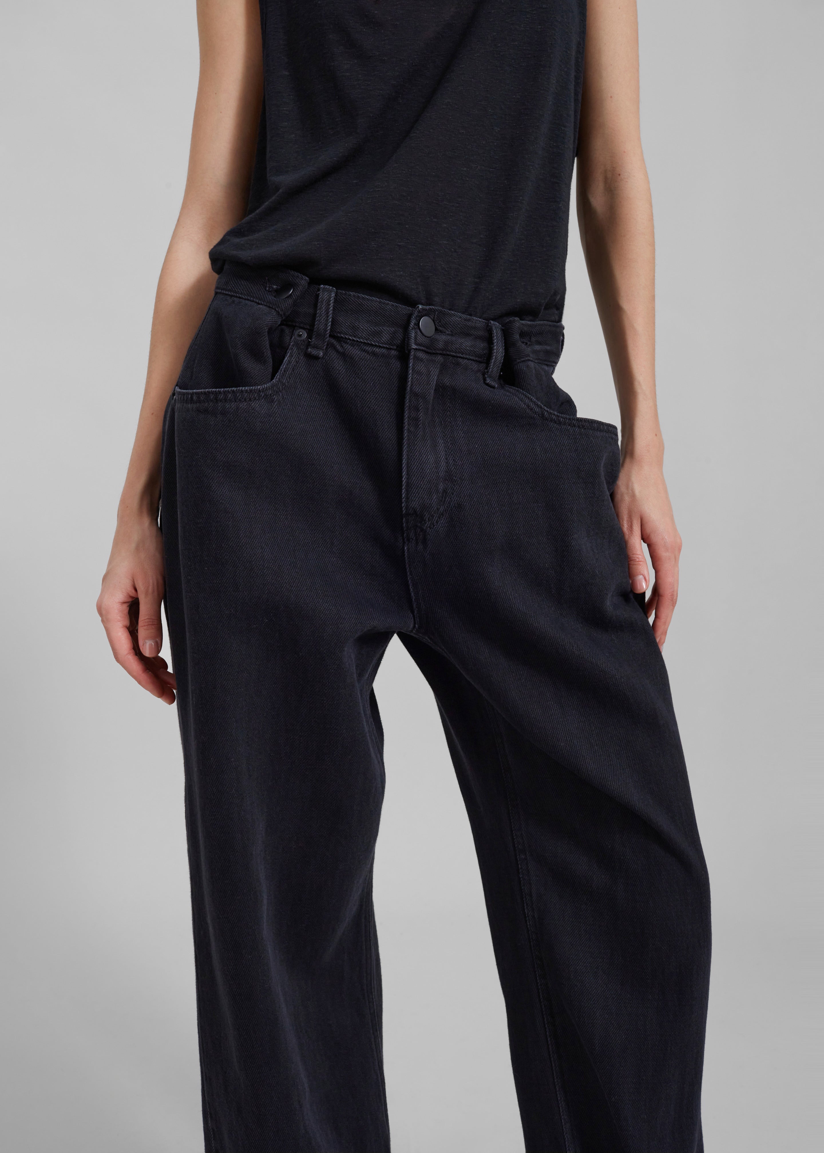 Hayla Denim Pants - Black Wash - 9