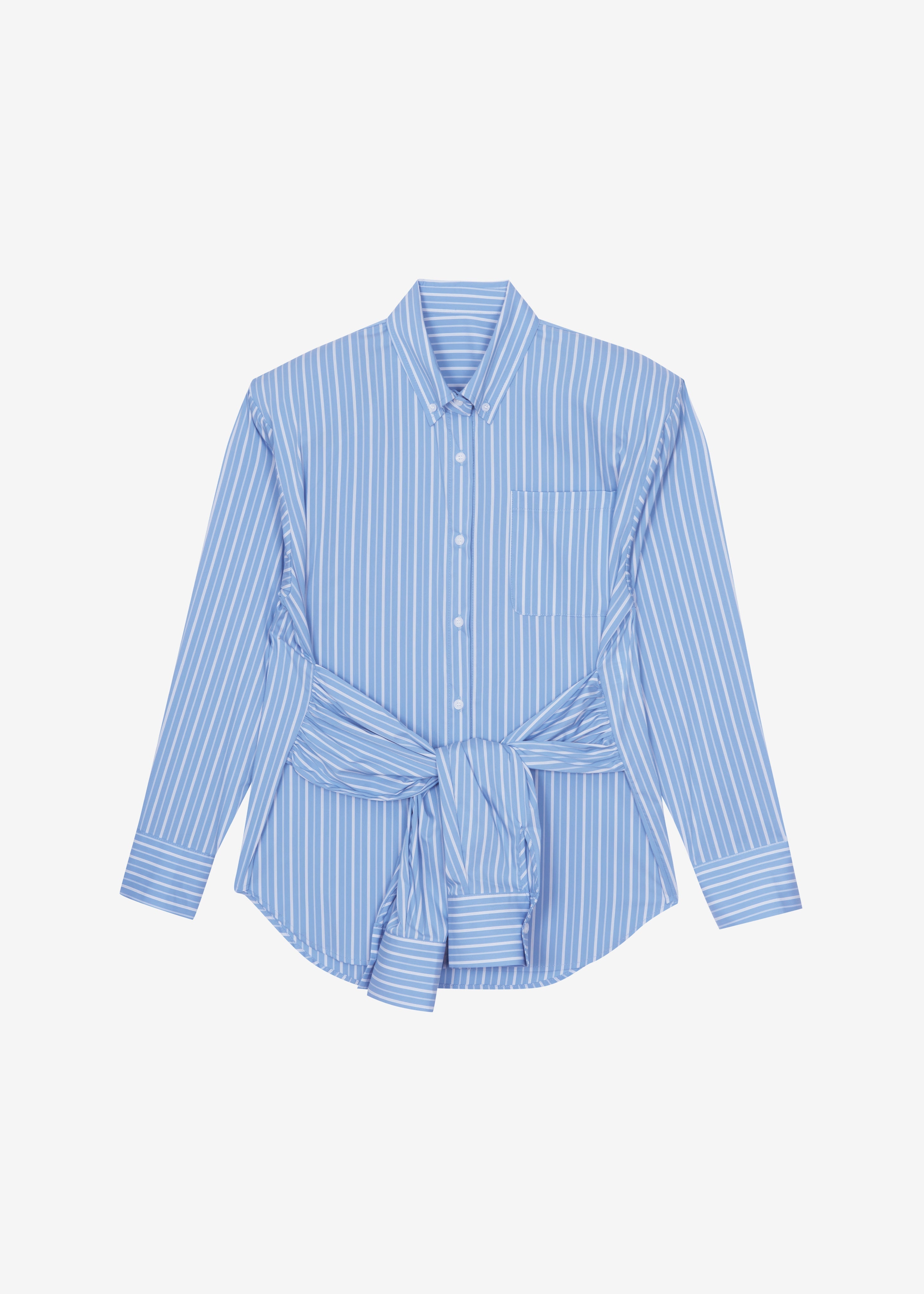 Heaton Double-Sleeve Padded Shirt - Blue/White Stripe - 9