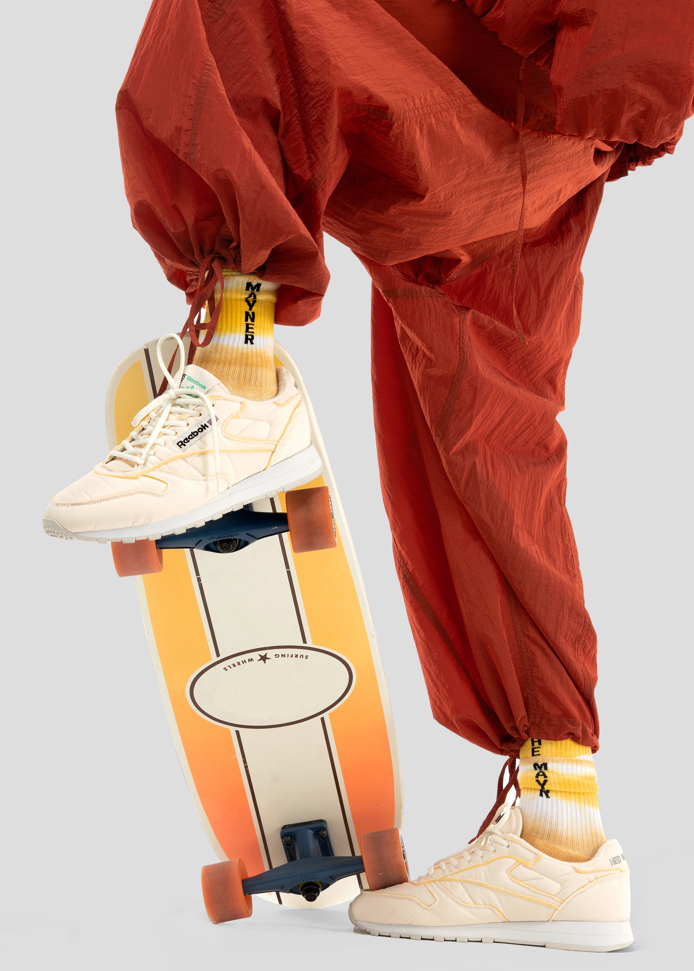 Hed Mayner x Reebok Double Socks - White/Yellow - 2