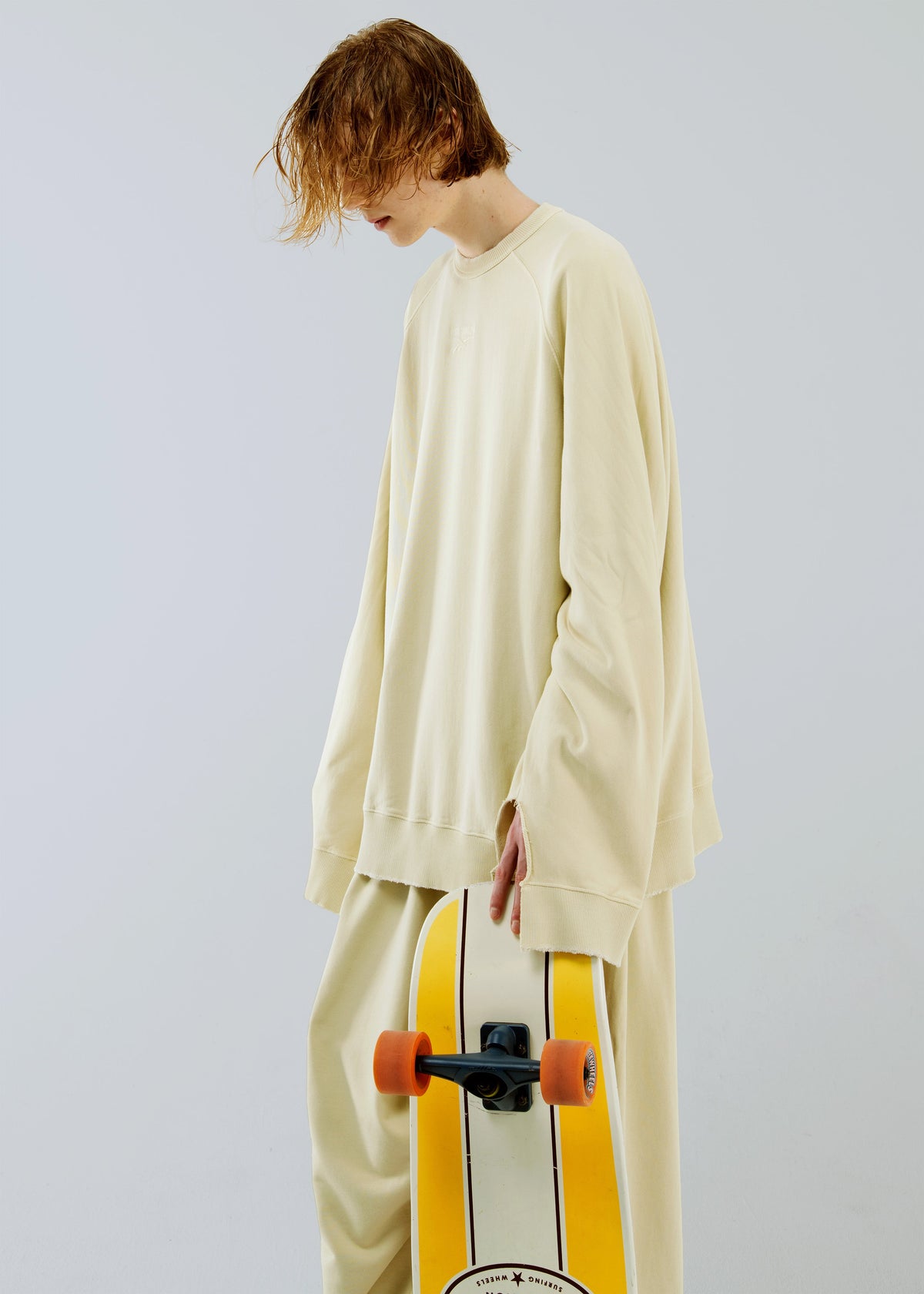 Hed Mayner x Reebok Oversized Crewneck Sweater - Washed Sand - 1