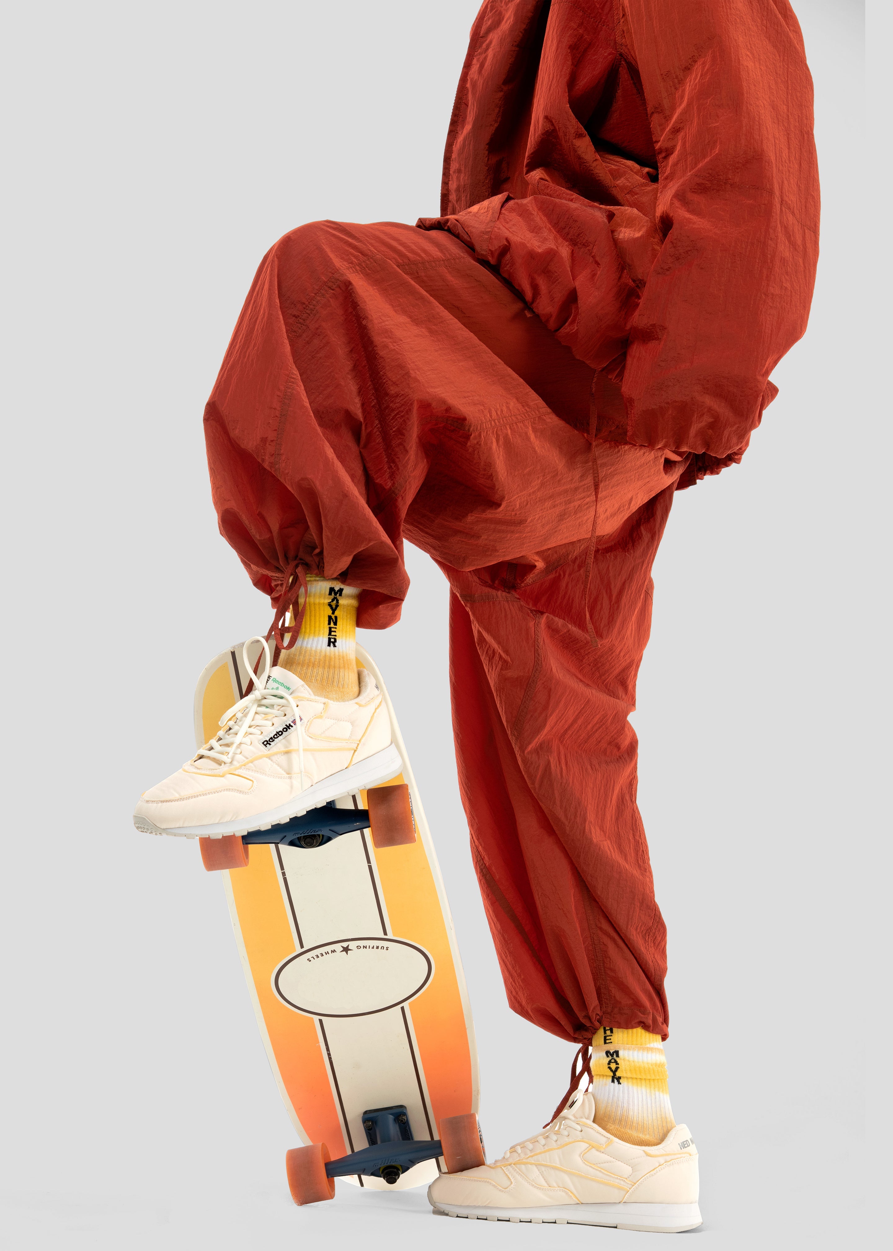 Hed Mayner x Reebok Oversized Track Pants - Rust - 1