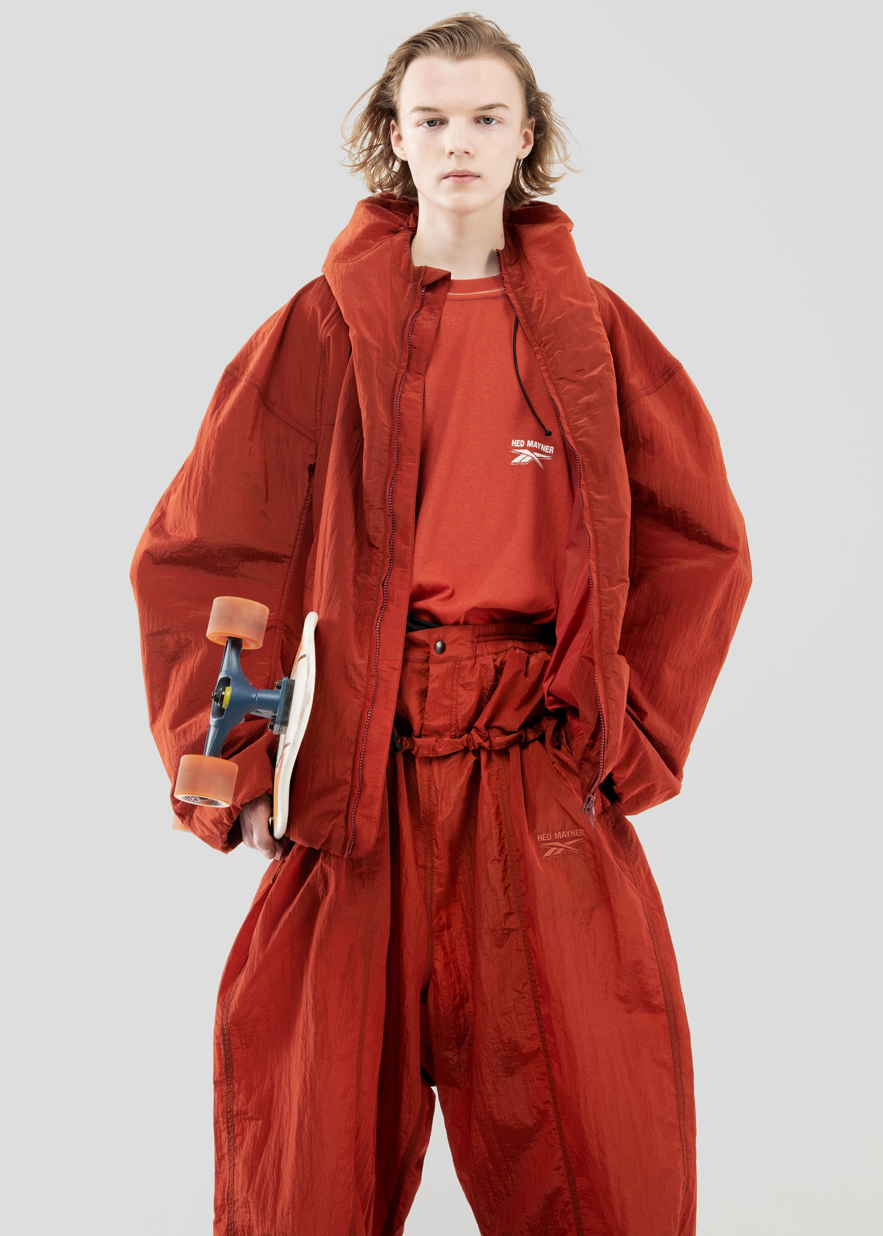 Hed Mayner x Reebok Oversized Track Pants - Rust - 4