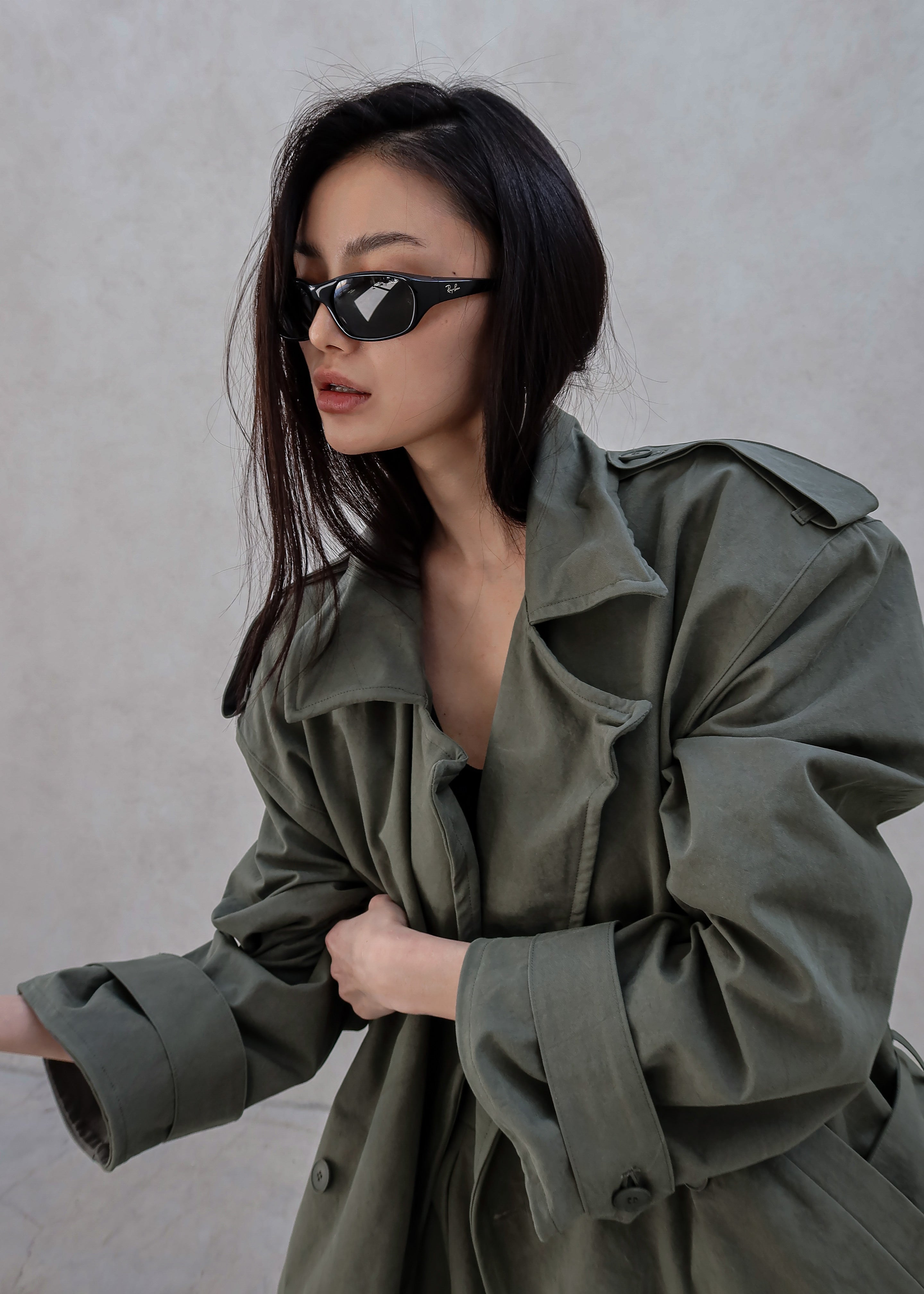 Hedley Wired Short Trench - Olive - 8