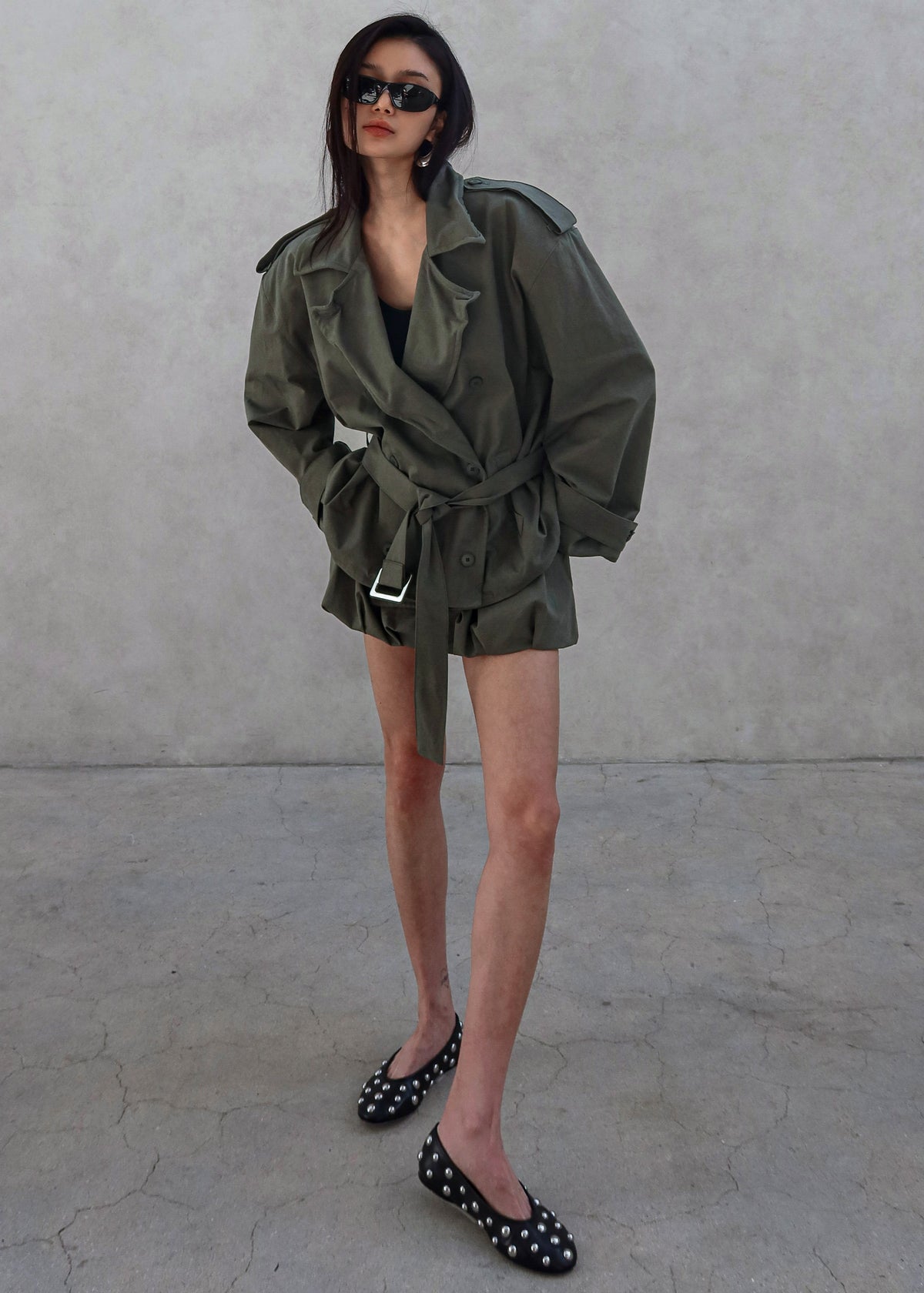 Hedley Wired Short Trench - Olive - 7