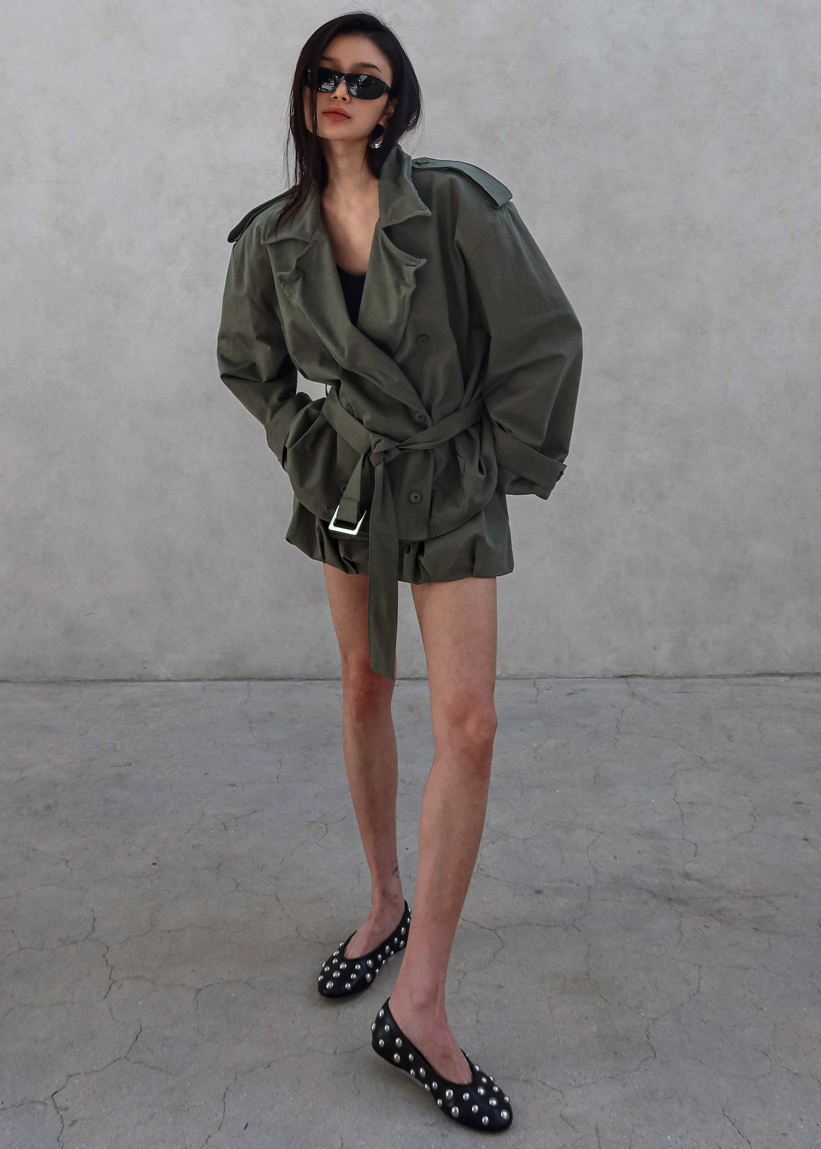 Hedley Wired Short Trench - Olive - 7