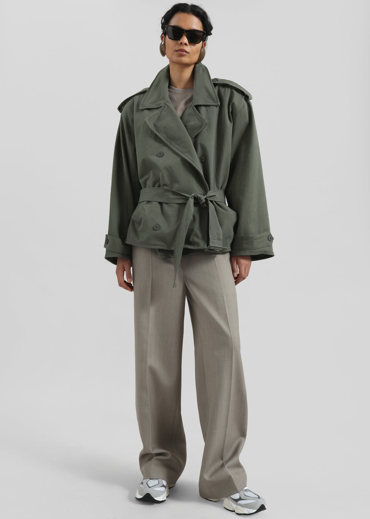 Hedley Wired Short Trench - Olive - 9