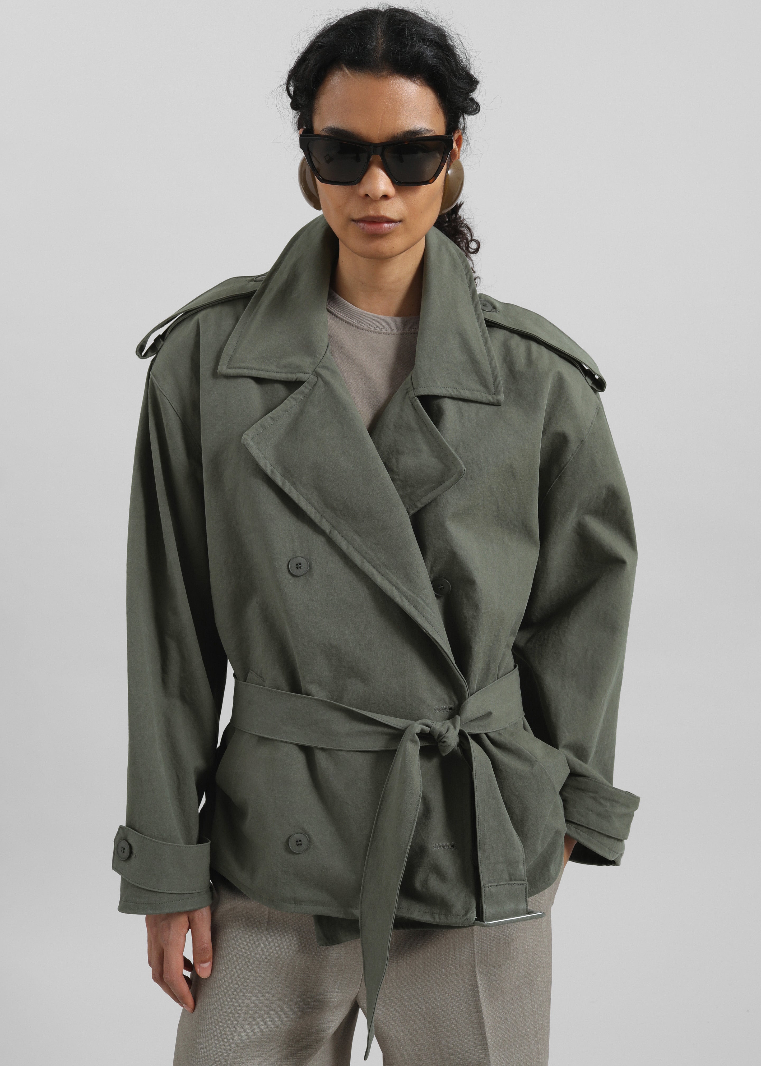 Hedley Wired Short Trench - Olive - 5