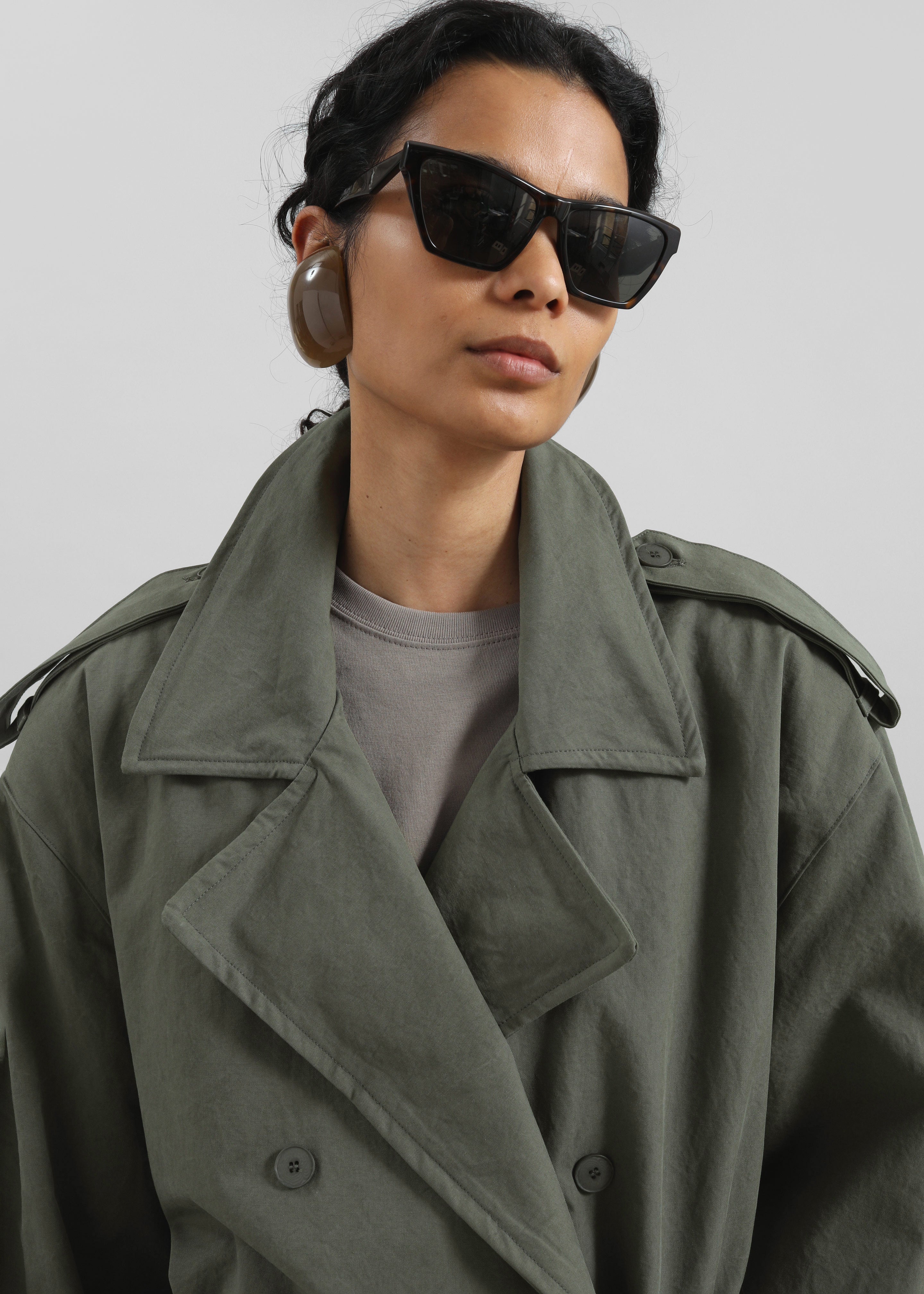 Hedley Wired Short Trench - Olive - 6