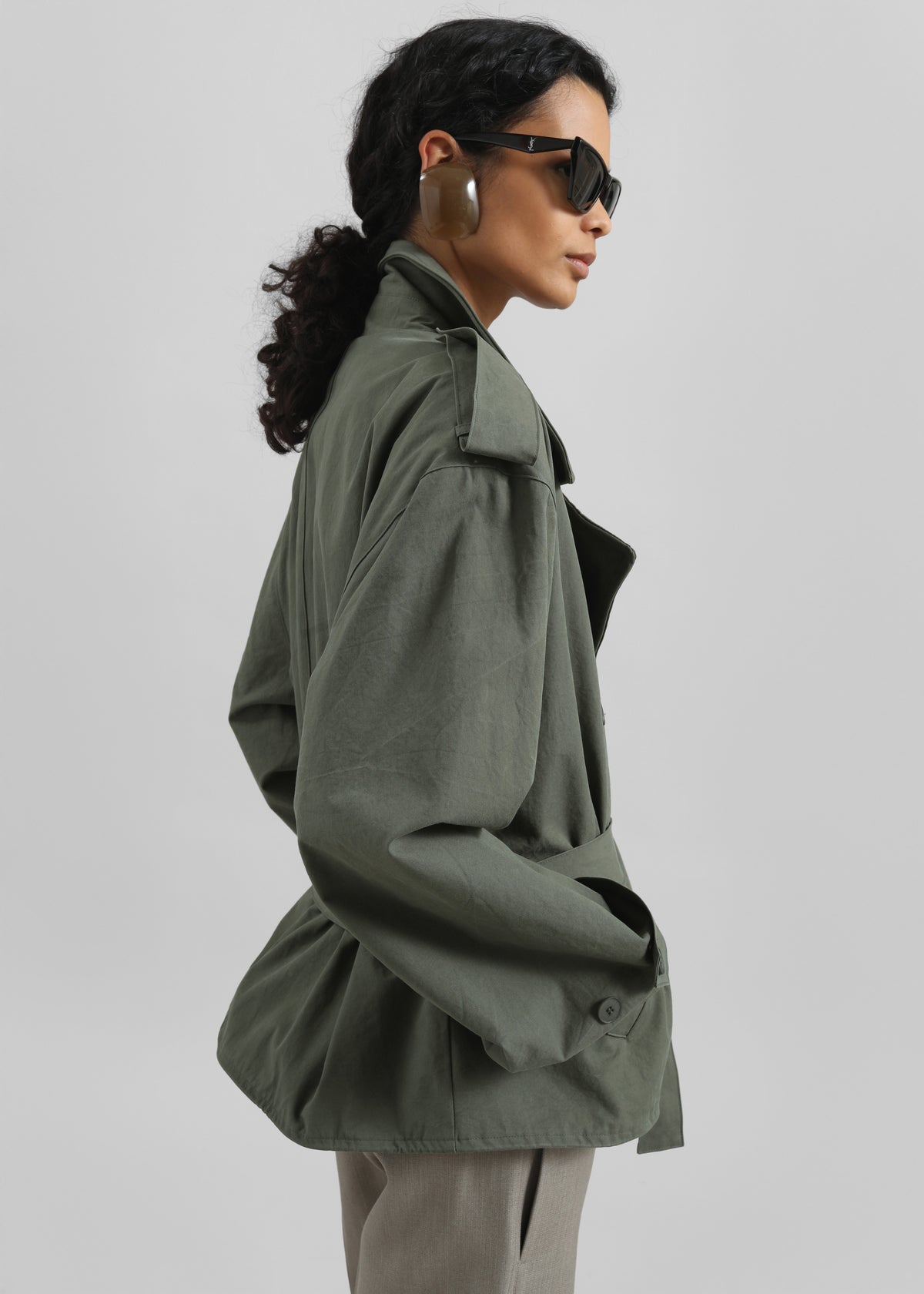 Hedley Wired Short Trench - Olive - 4
